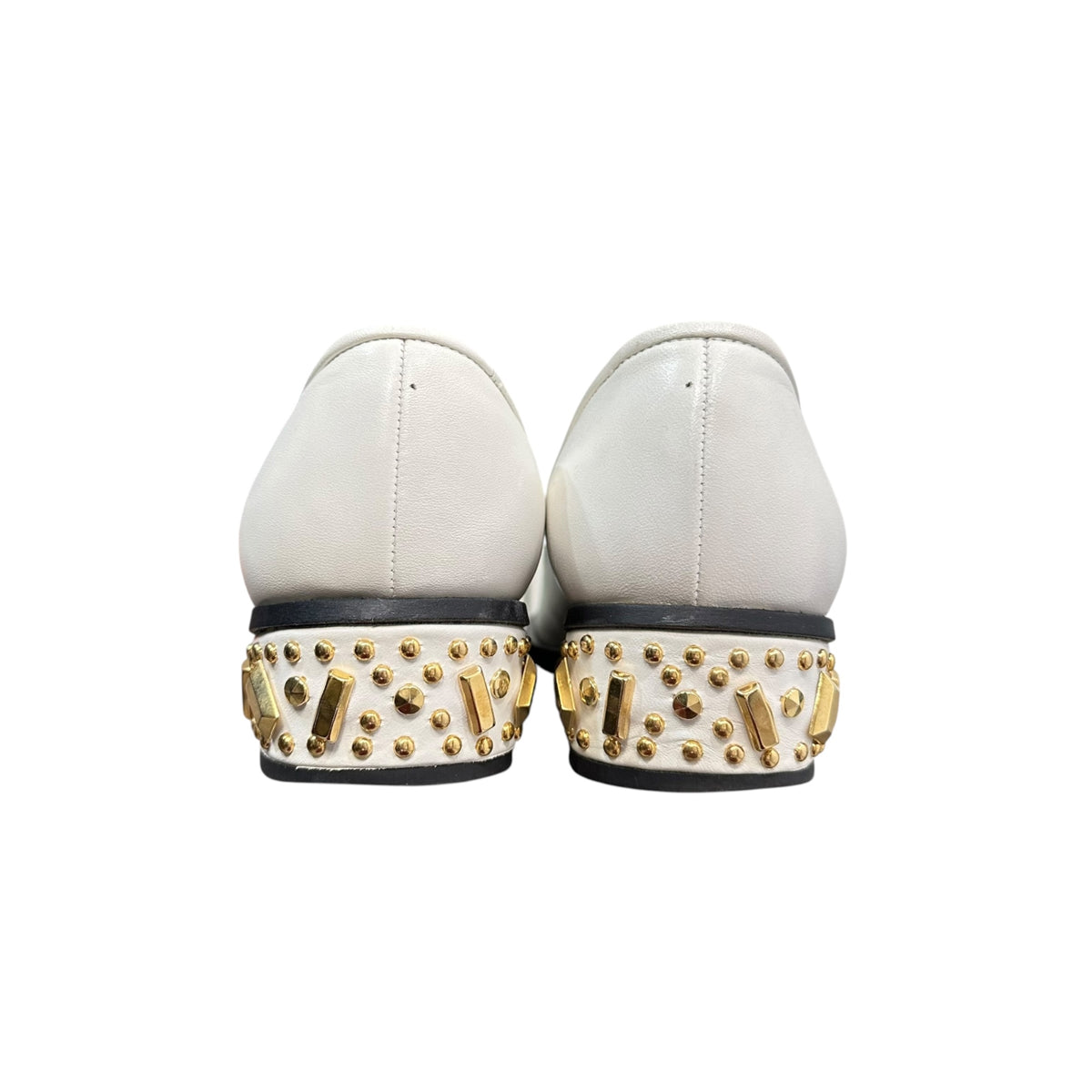 COMME des GARCONS HOMME PLUS(コムデギャルソンオムプリュス) 2007SS ”Golden boy” Studded Loafers ゴールデンボーイ スタッズ ローファー PS-K103 25cm ホワイト 00's 革靴 レザー