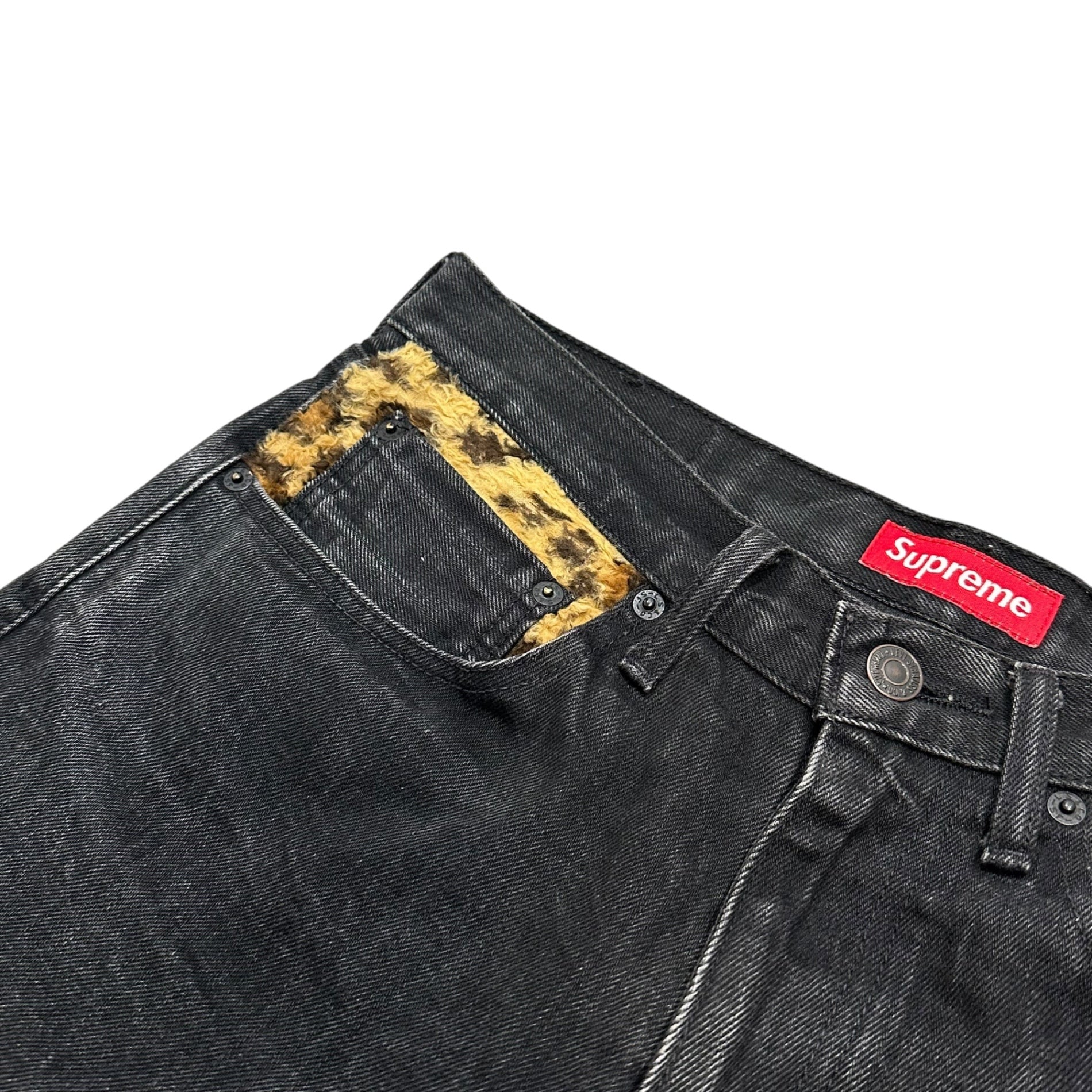 Supreme × Levi's(シュプリーム × リーバイス) 12AW 505 Zip-Fly Jean ブラック デニム パンツ PC9-00505-1003 W30 ブラック レオパード