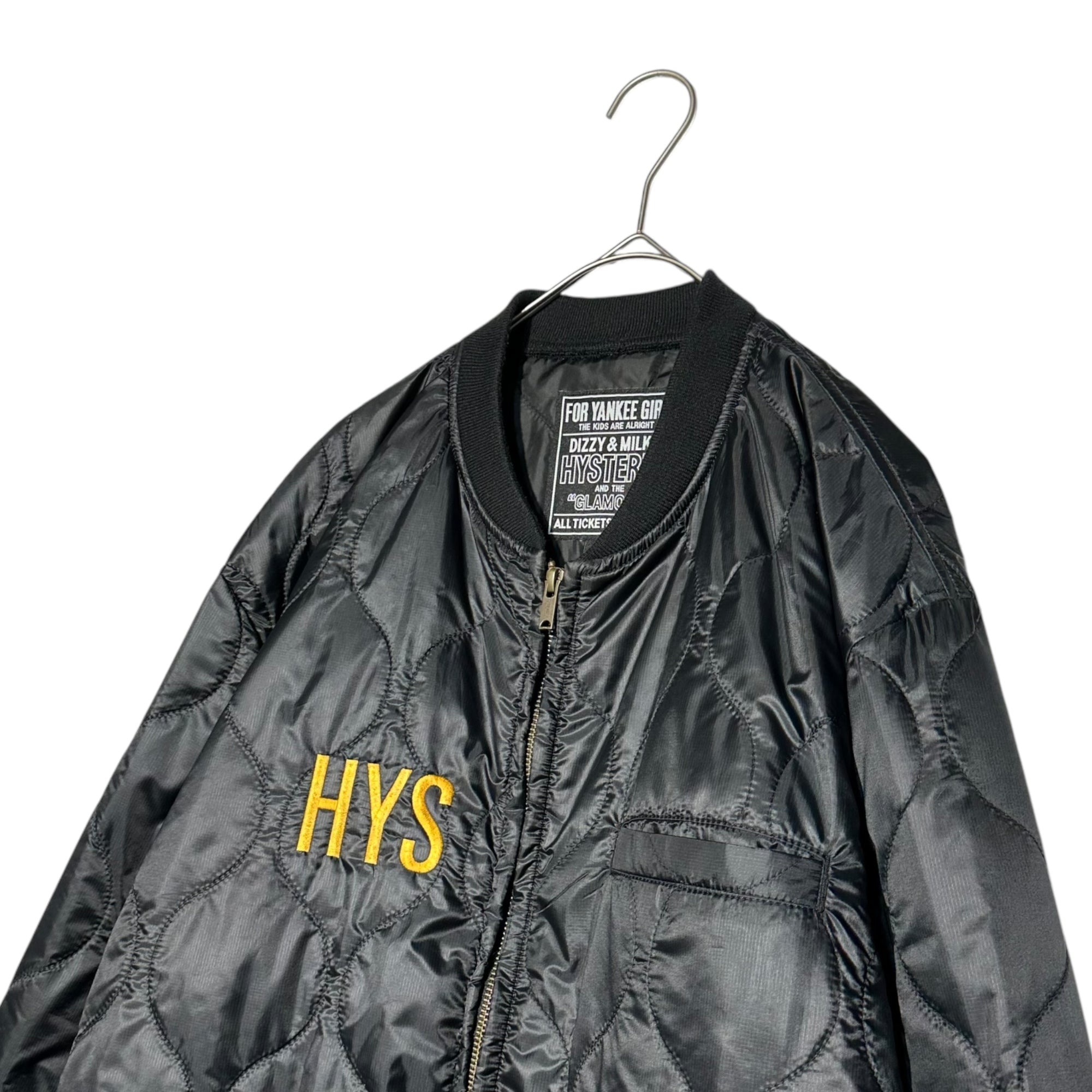 HYSTERIC GLAMOUR(ヒステリックグラマー) KING &QUEEN embroidered quilted blouson 刺繍 キルティング ブルゾン 02223AB05 XL ブラック