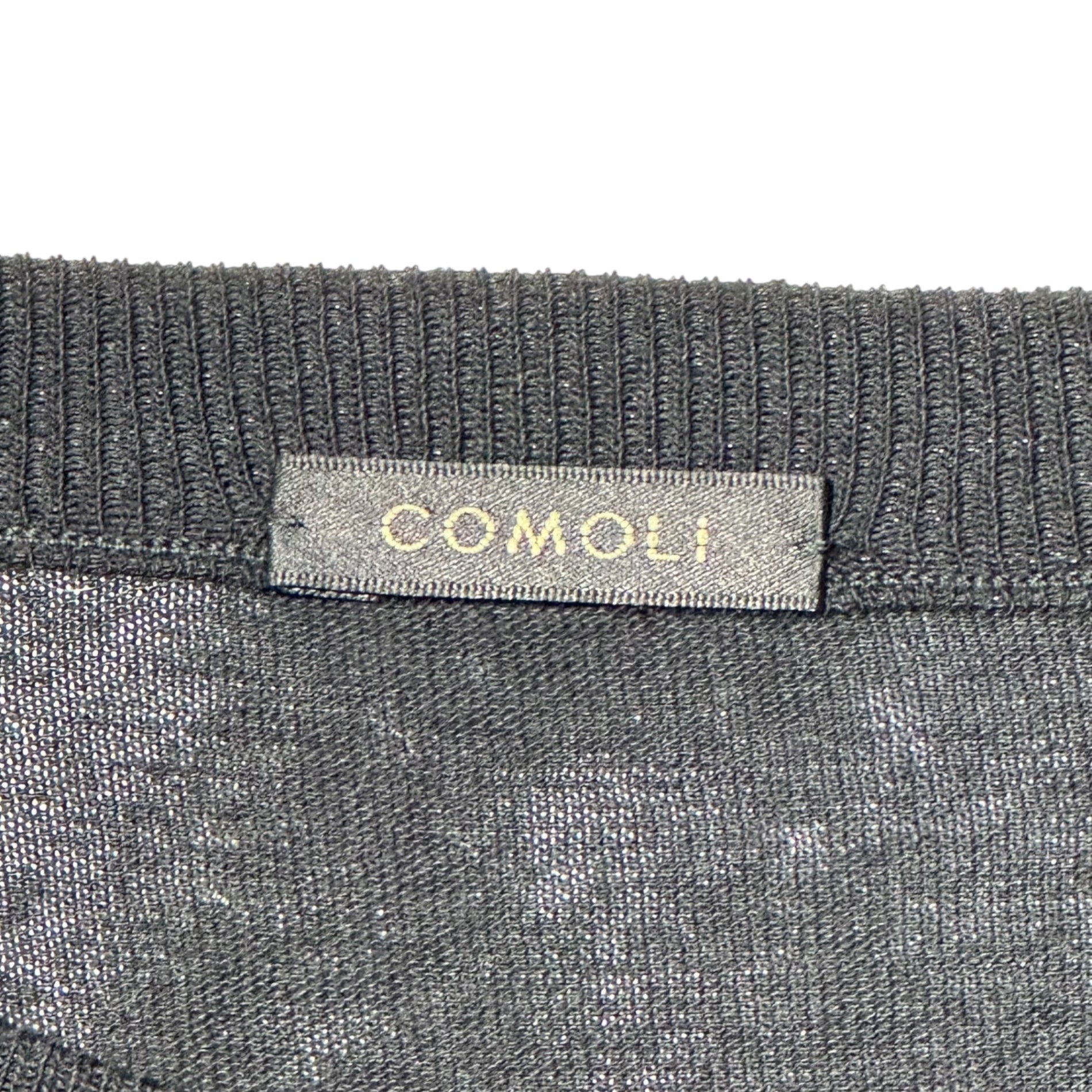 COMOLI(コモリ) 25SS Cotton Crewneck Knit コットン クルーネック ニット B01-06001 FREE ブラック 18G 薄手