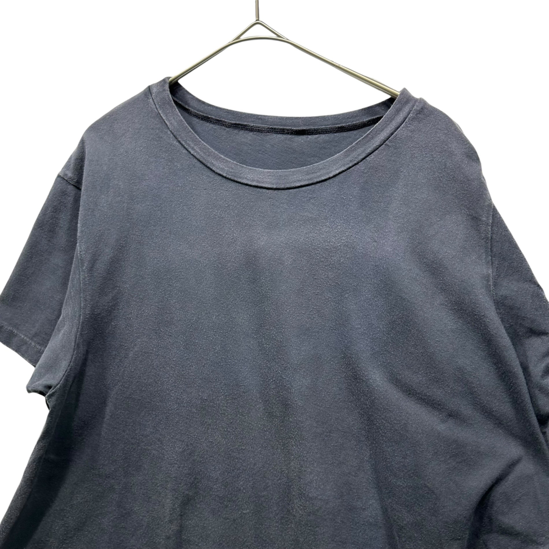 Maison Martin Margiela(メゾン マルタンマルジェラ) 00's Archive Asymmetrical Side-Open S/S T-Shirt アーカイブ アシンメトリー サイドオープン 半袖 Tシャツ XL ネイビー 白タグ 本人期 メンズ着用可
