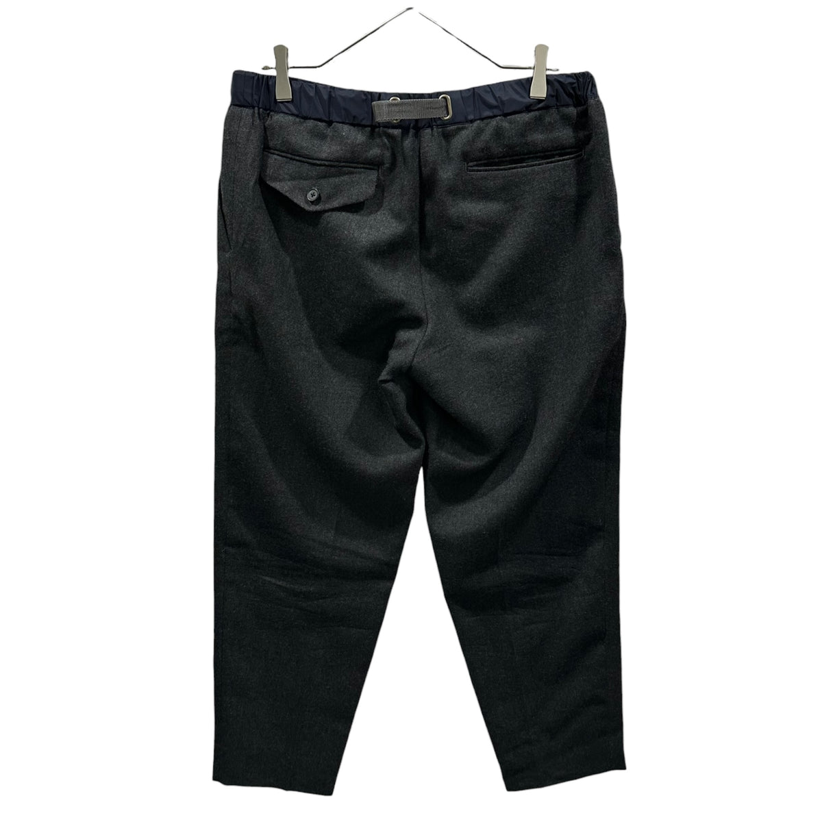 kolor(カラー) 2019AW Waist-Switching Wool Tapered Pants ウエスト 切替 ウール テーパード パンツ 19WBM-P12148S 3 グレー×ネイビー