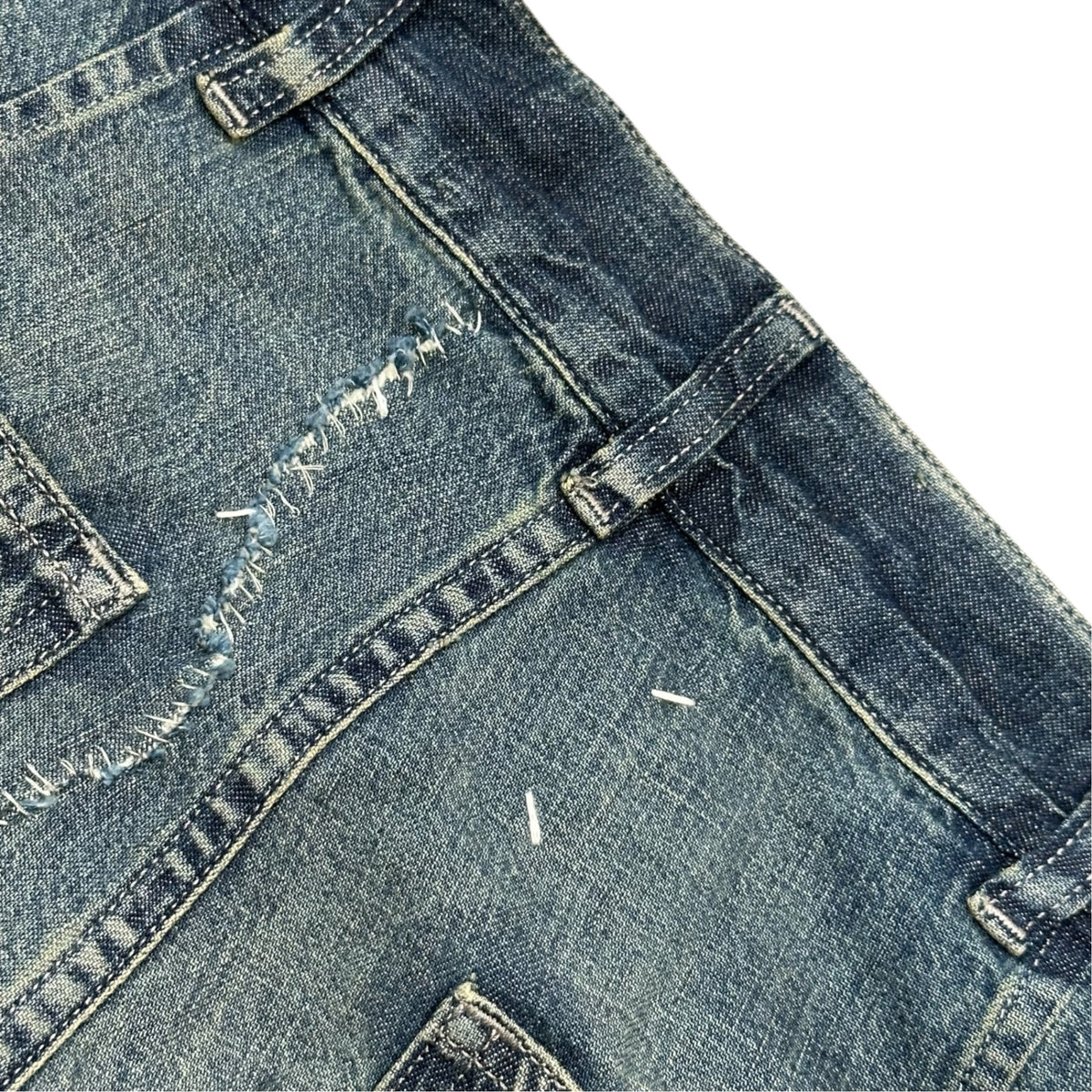 MAISON MARGIELA(メゾンマルジェラ) 2026AW  Denim Work Pants デニム ワーク パンツ S50KA0710 44 ライトインディゴ デストロイ