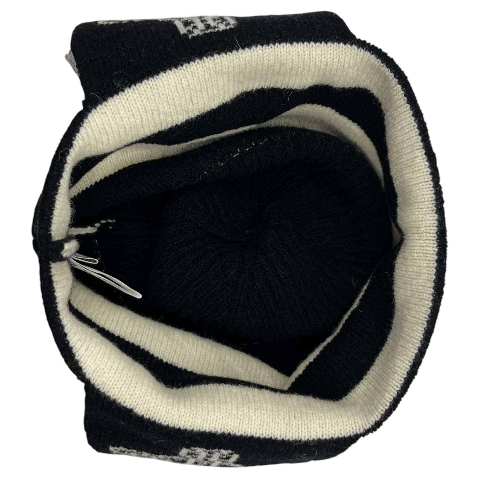 Vivienne Westwood(ヴィヴィアンウエストウッド) Reprint knit hat with ear flaps 復刻 耳当て付き ニット帽 FREE アイボリー×ブラック 正規タグ付属