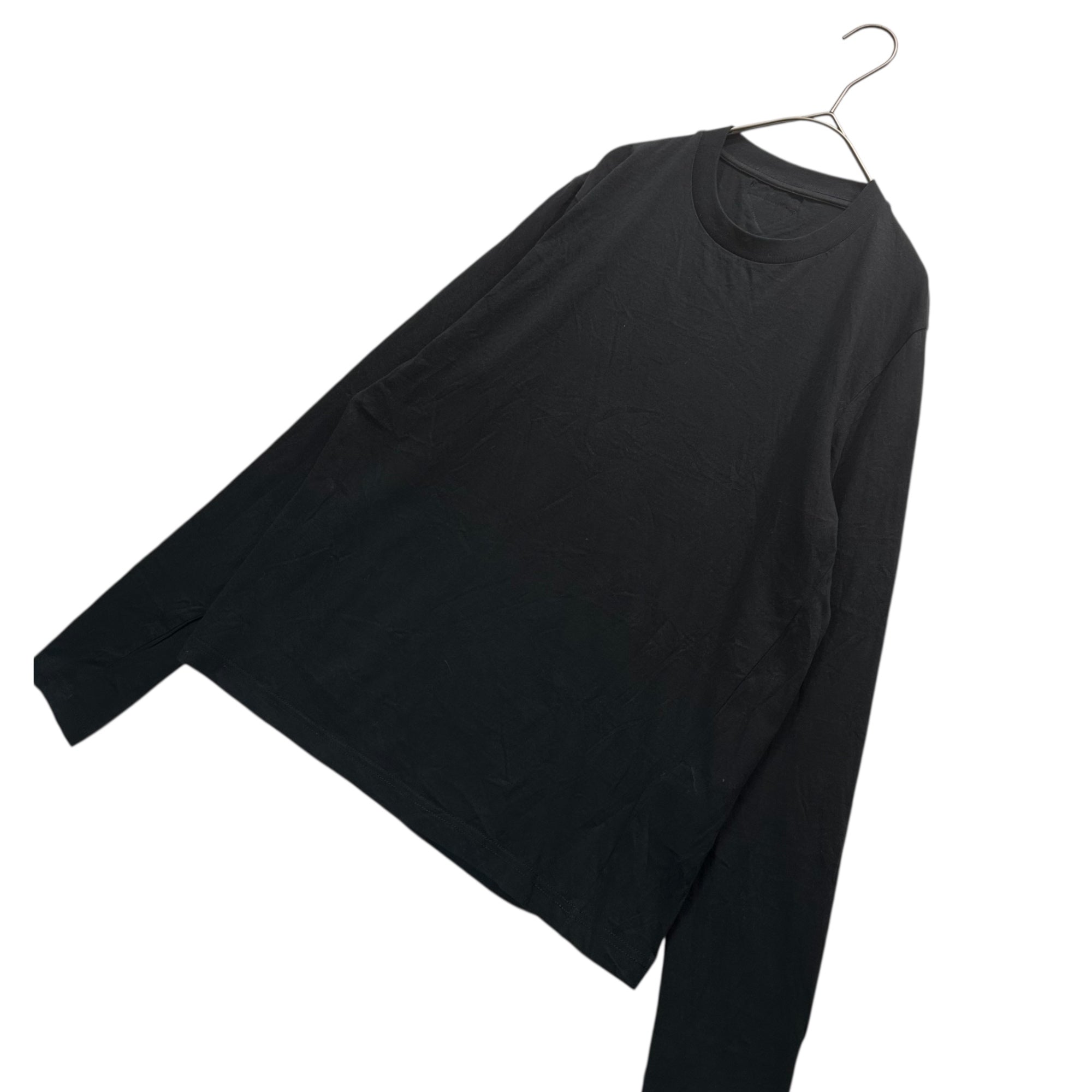 PRADA(プラダ) 2009’s Triangle Logo L/S T-Shirt ロゴ 長袖 Tシャツ S ブラック カットソー