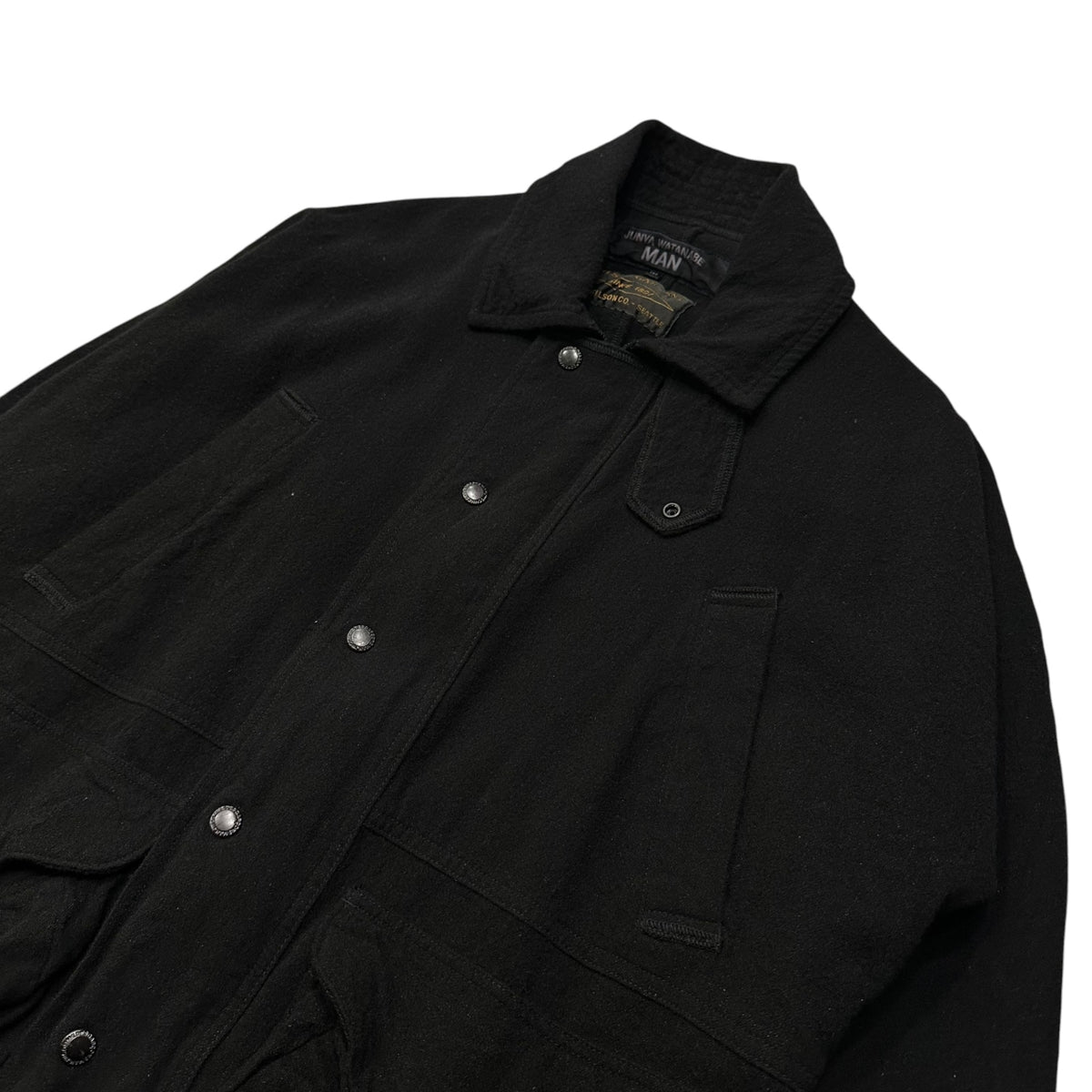 JUNYA WATANABE MAN(ジュンヤワタナベマン) 2025AW FILSON W-name wool-acrylic twill jacket Wネーム ウール アクリル ツイル ジャケット WP-J012 M ブラック AD2025