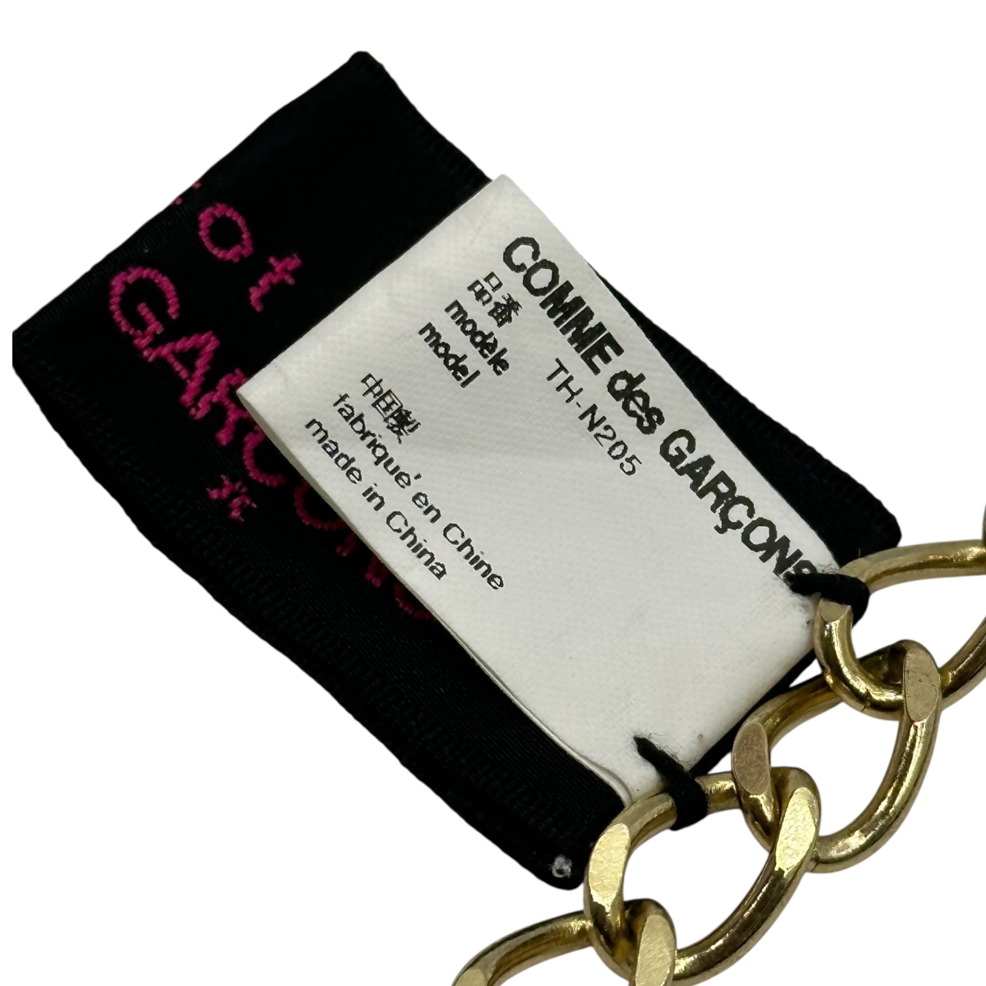 tricot COMME des GARCONS(トリココムデギャルソン) Triple-Strand Knit Chain Necklace 3連 ニット チェーン ネックレス TH-N205 ブラック×ゴールド