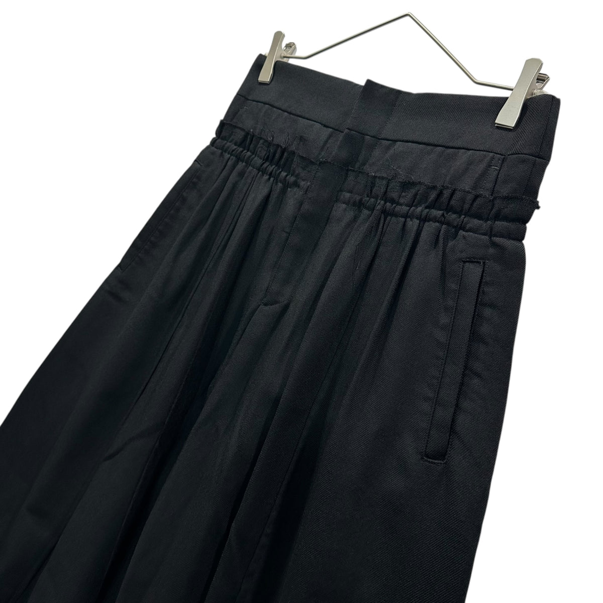 COMME des GARCONS(コムデギャルソン) 2002SS Hem-Zip Skirt-Style Super Sarouel Pants 裾ジップ スカートライク スーパー サルエル パンツ GE-P002 S ブラック AD2001 00s アーカイブ