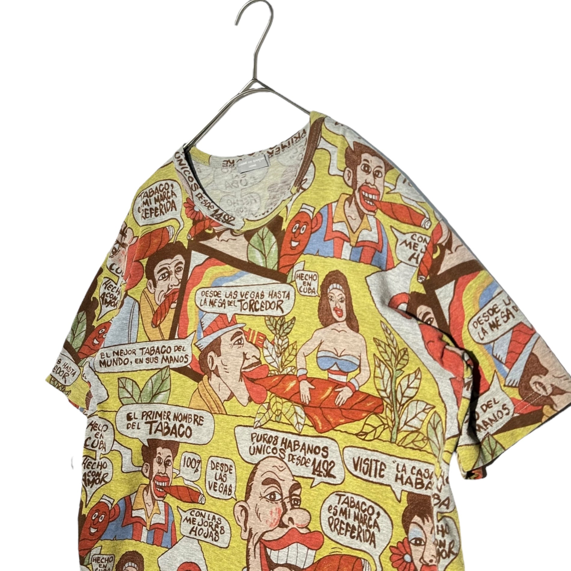 COMME des GARCONS HOMME(コムデギャルソンオム) 03SS Cuban Period Comic Print Crew Neck T-Shirt キューバ期 コミックプリント クルーネック Tシャツ FREE マルチカラー 田中オム 田中啓一氏デザイン期