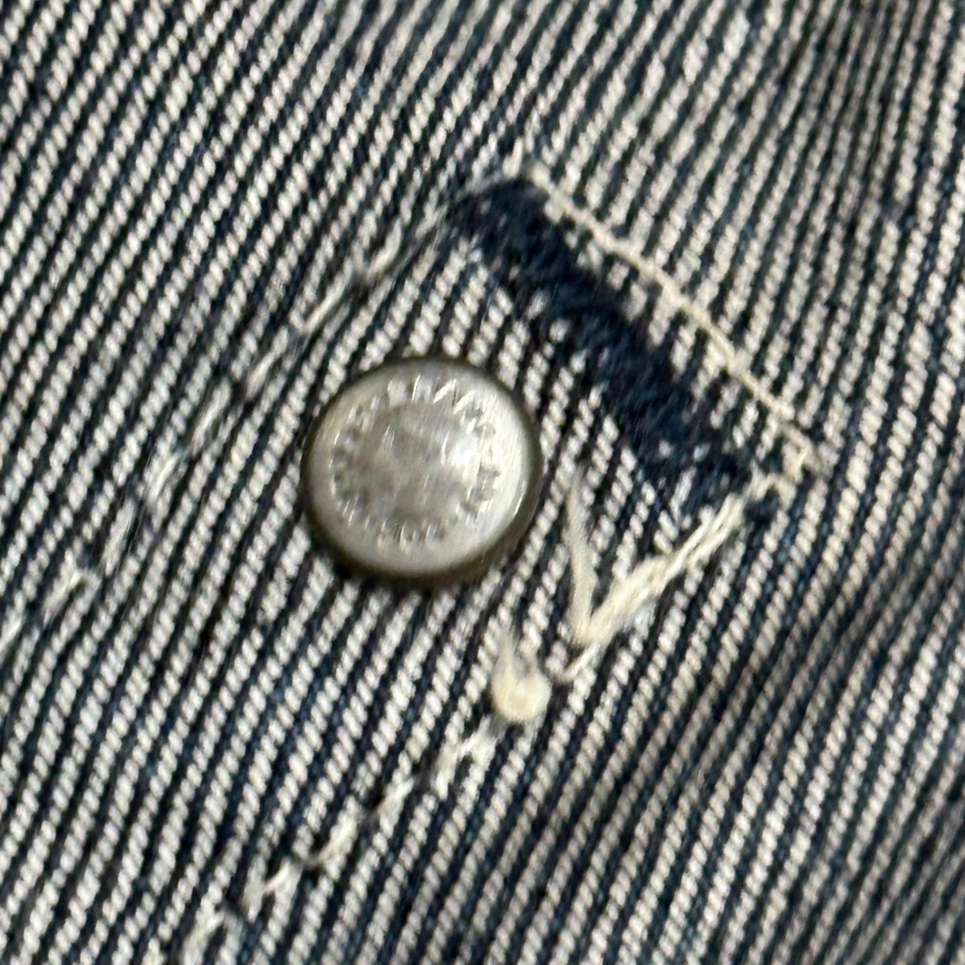 WTAPS(ダブルタップス) 11SS BLUES SKINNY TROUSERS COTTON DENIM TRASH ブルース スキニー パンツ コットン デニム トラッシュ  111GWDT-PTM05 L インディゴ ダメージ リペア加工