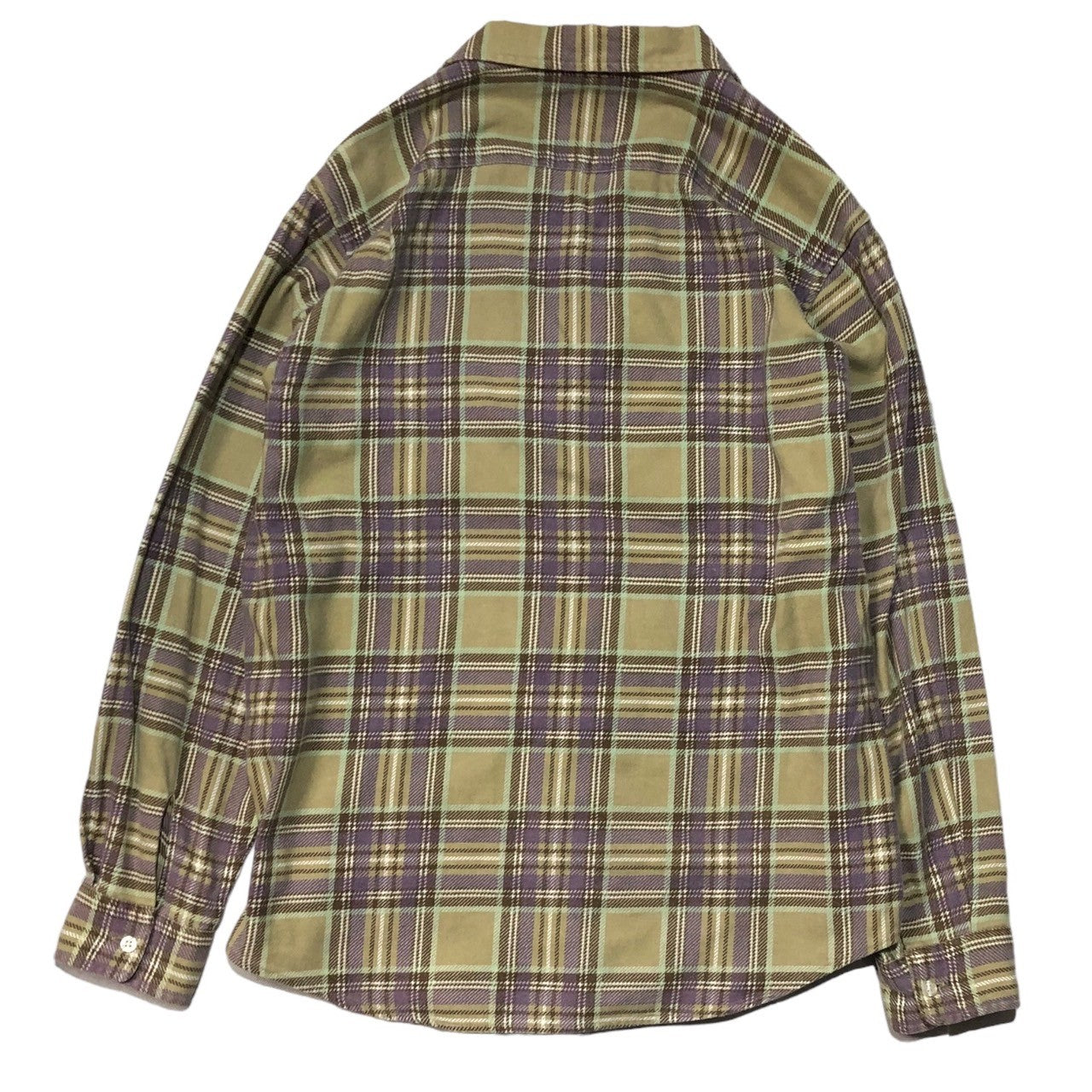 SUPREME(シュプリーム) 20SS Printed Plaid Shirt フランネル チェック シャツ オープンカラー 長袖 M ベージュ×パープル