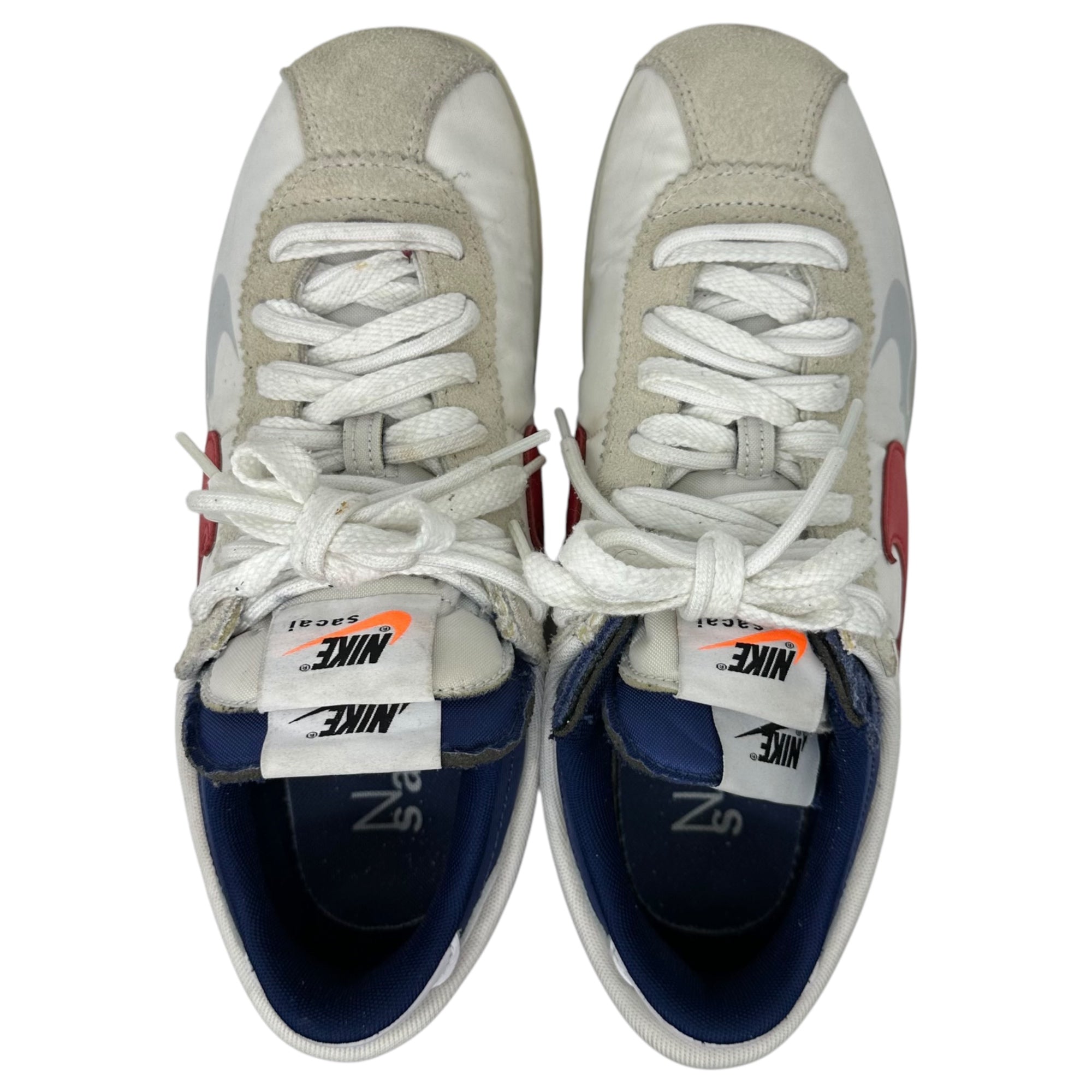 NIKE×SACAI(ナイキ×サカイ) Zoom Cortez "White and University Red" ズーム コルテッツ DQ058-100 26.5cm ホワイト×レッド 箱付