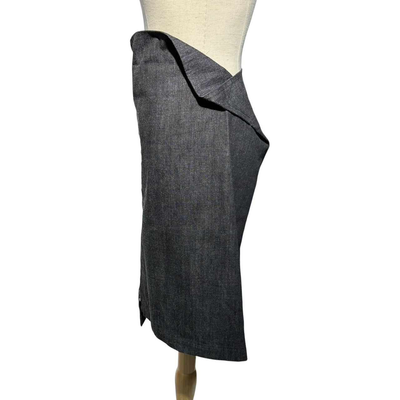 YOHJI YAMAMOTO NOIR(ヨウジヤマモトノアール) Zip Design Denim Skirt ジップデザイン デニム スカート NR-S09-013 3(L程度) ブラック