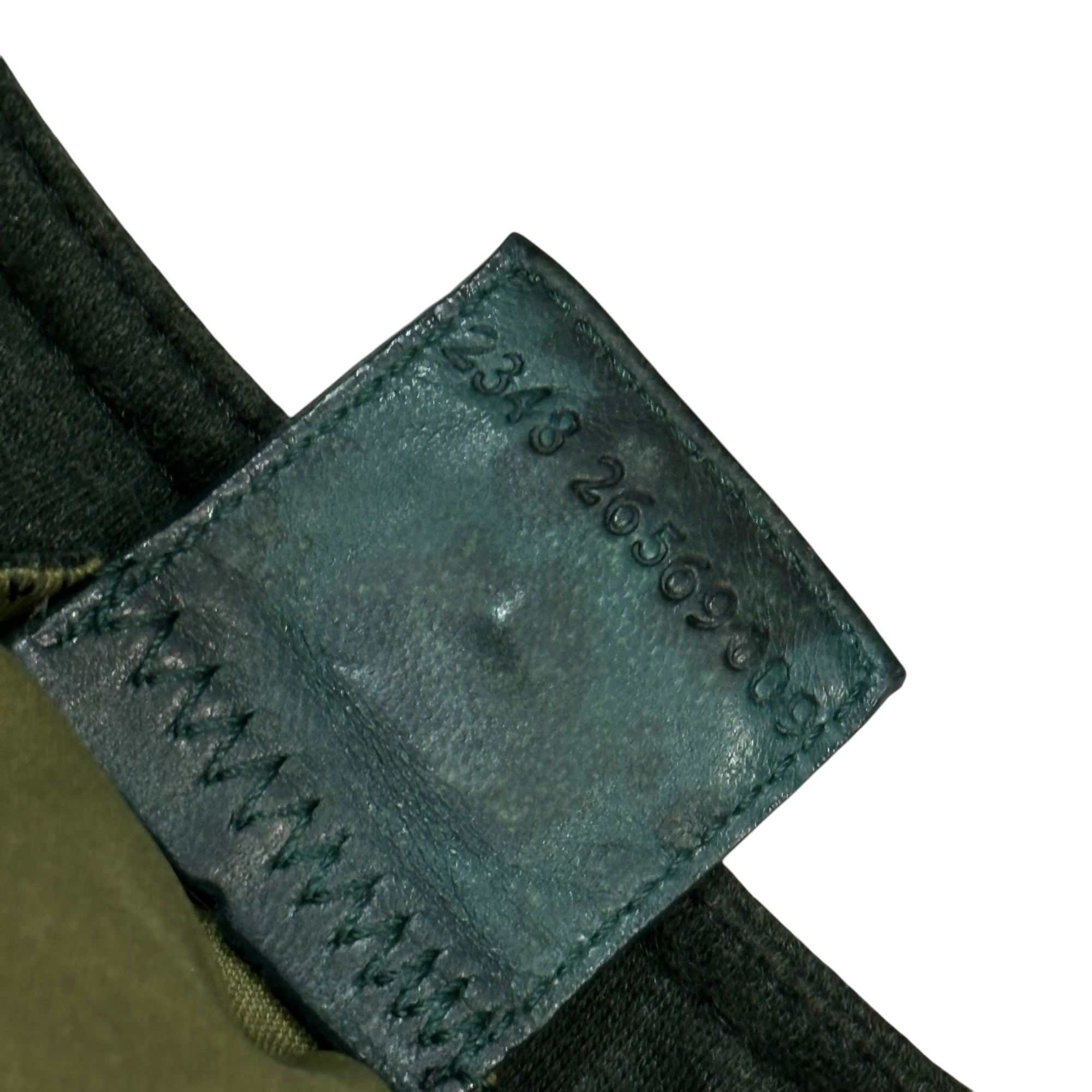 FENDI(フェンディ) 2000SS Jersey Mamma Baguette - Turquoise Clasp ジャージー マンマバケット 2343 26569 009 モスグリーン×ターコイズブルー 00's ワンショルダー ハンド