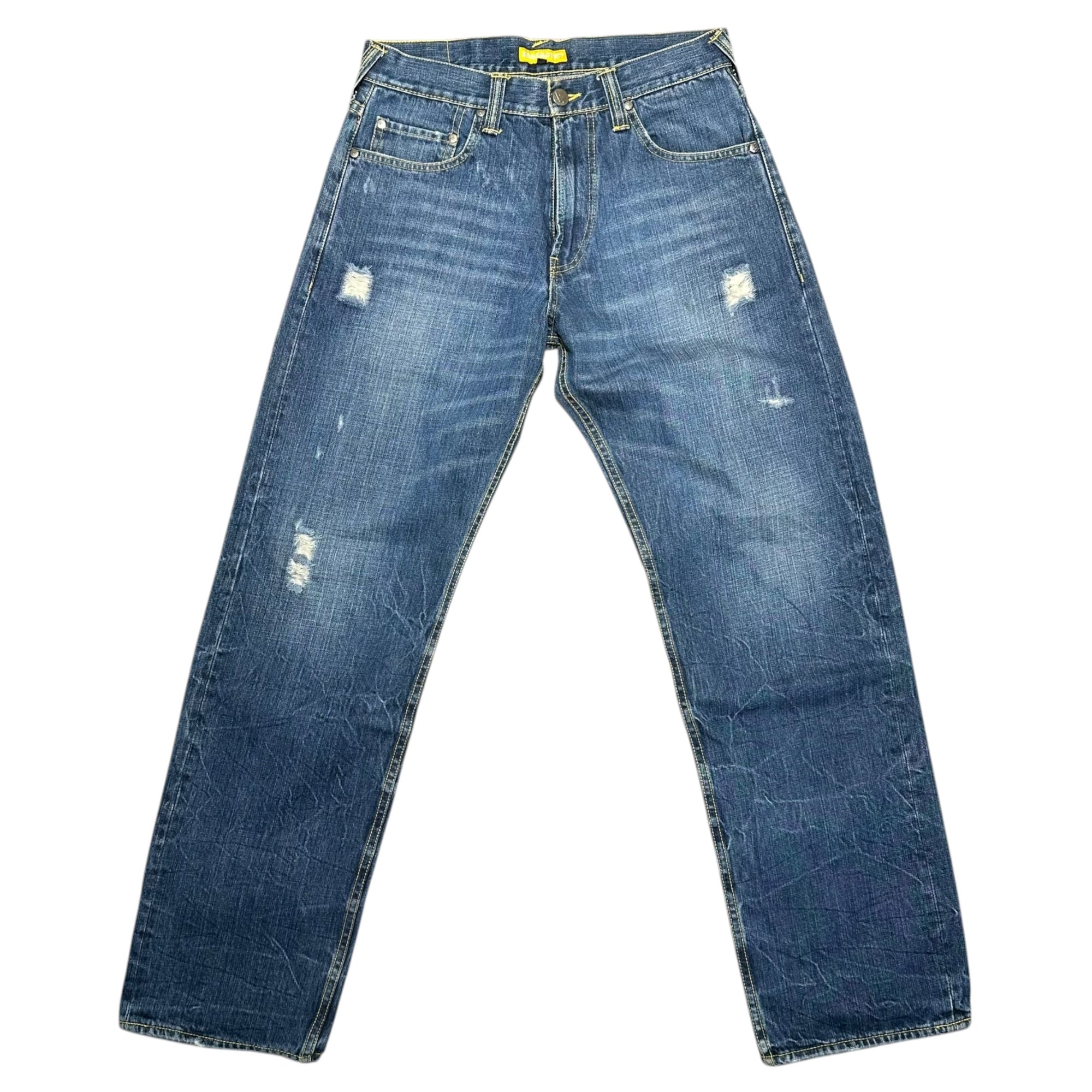 SANTASTIC!(サンタスティック) Back Paint Straight Denim Pants バック ペイント ストレート デニム パンツ E99001 L インディゴ