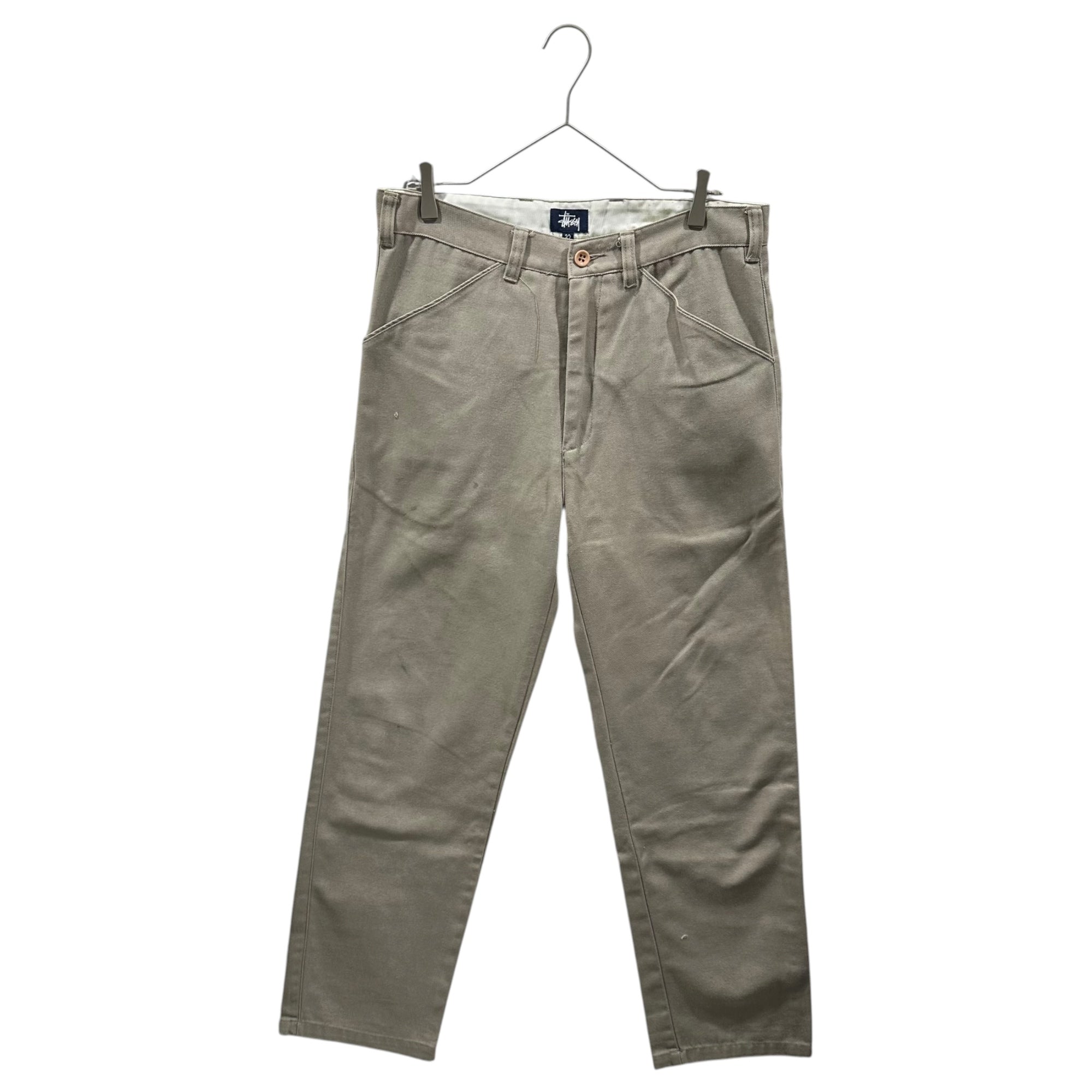 STUSSY(ステューシー) 1990's~2000's Tapered Work Pants ワーク テーパード パンツ 32 ベージュ 90年代後半～2000年代初頭 OLD 紺タグ