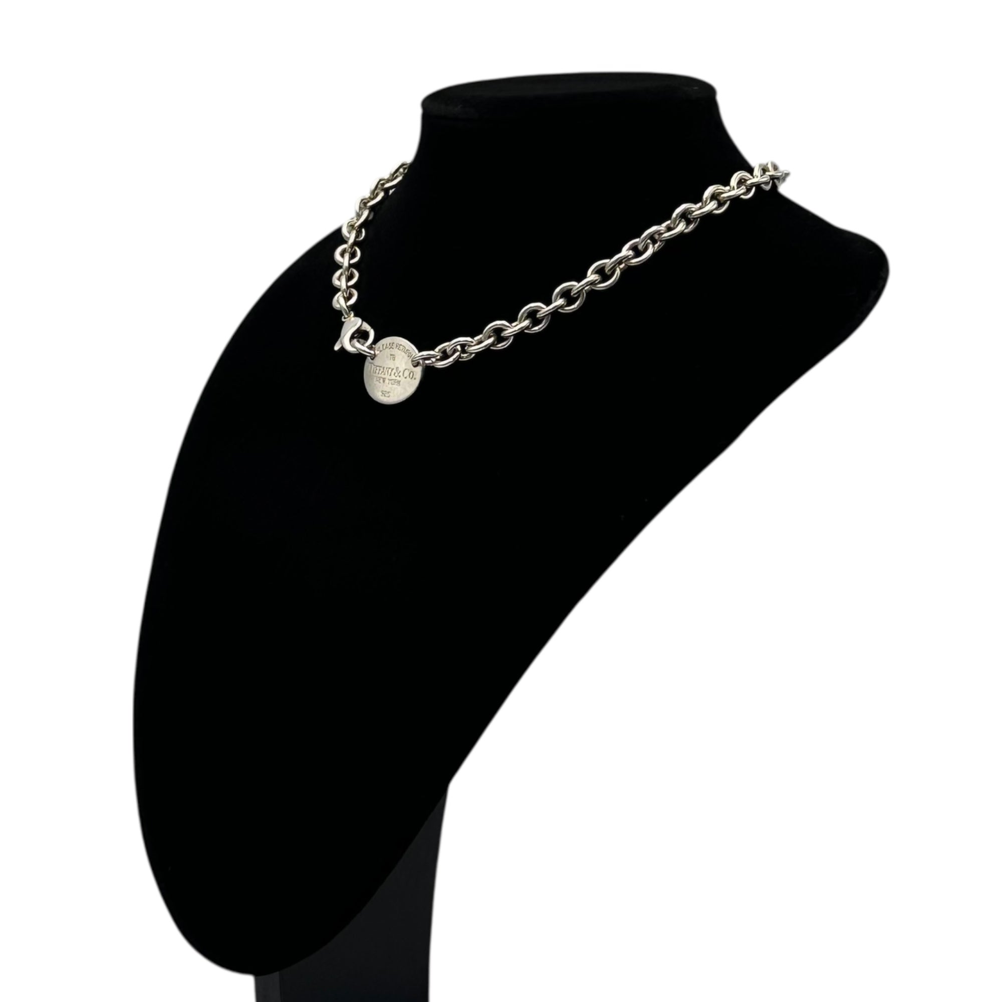 TIFFANY & CO.(ティファニー) Round Return to Chain Necklace ラウンド リターントゥ チェーン ネックレス シルバー シルバー ブレスレットとして併用可能