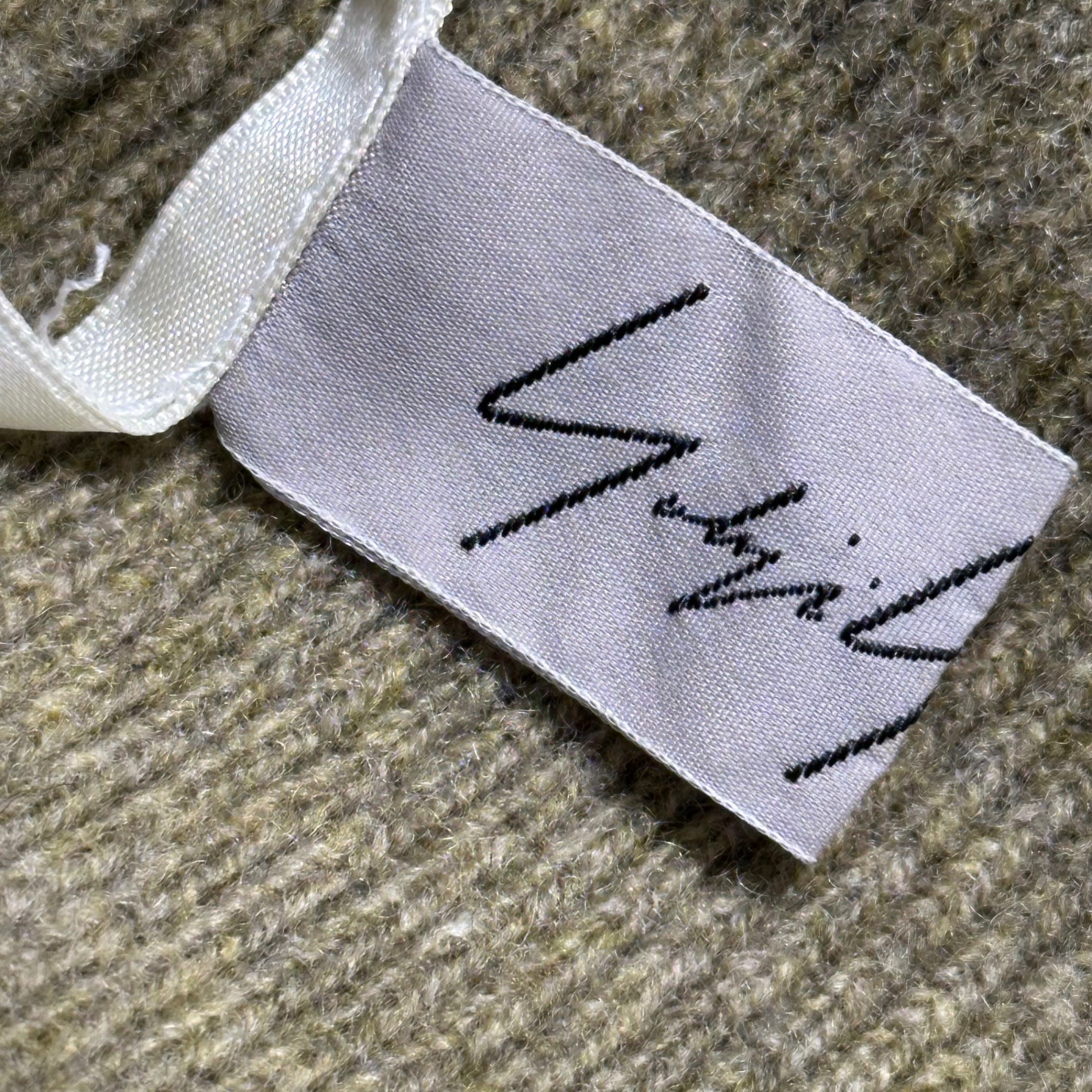 YOHJI YAMAMOTO(ヨウジヤマモト) Wool Rib Snood ウール リブ スヌード カーキ ネックウォーマー