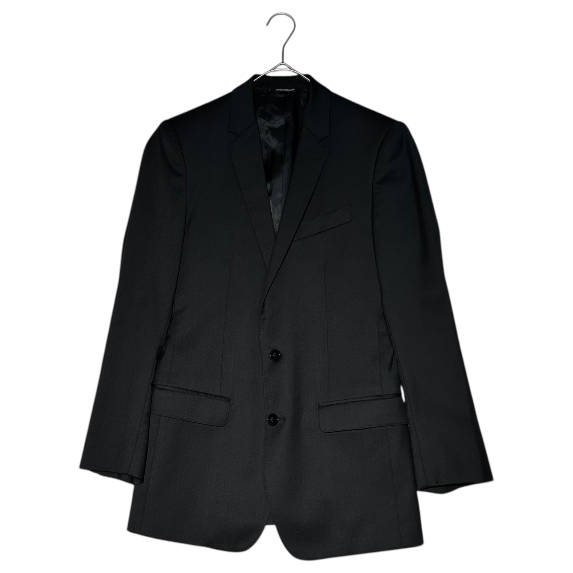 DOLCE&GABBANA(ドルチェ&ガッバーナドルガバ) Nanola Wool Set-Up Jacket ナノーラペル ウール セットアップ ジャケット 44(XS程度) ブラック