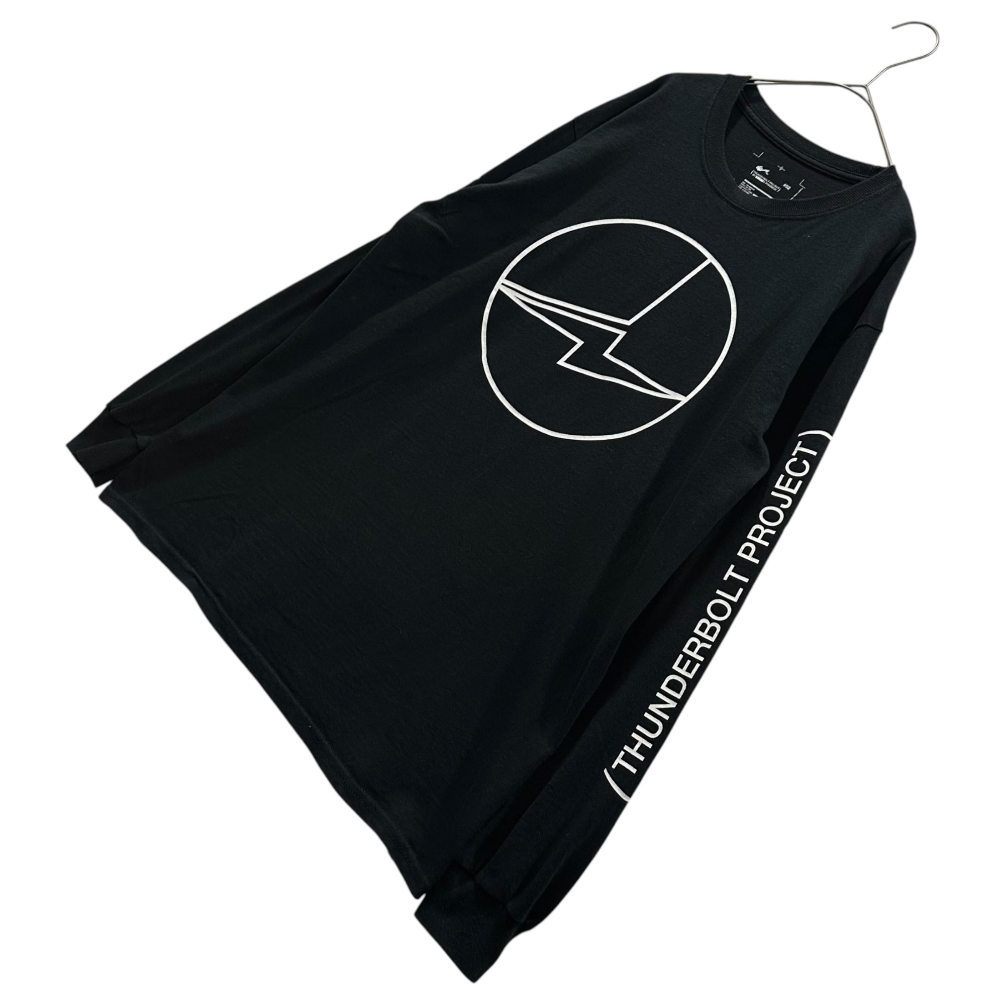 FRAGMENT DESIGN THUNDERBOLT PROJECT 2018FW Thunderbolt Project by Fragment and Pokémon Logo Long Sleeve T-Shirt サンダーボルト プロジェクト バイ フラグメント アンド ポケモン ロゴ ロング スリーブ Tシャツ 18-002-02 2(M程度) ブラック×ホワイト