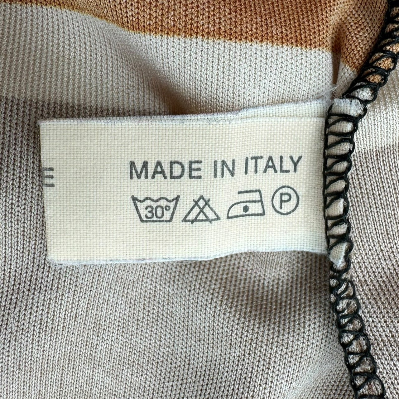 FENDI(フェンディ) Geometric Logo French Sleeve Cut and Sewn 幾何学 ロゴ フレンチ スリーブ カットソー 44(M程度) オレンジ×ブラック
