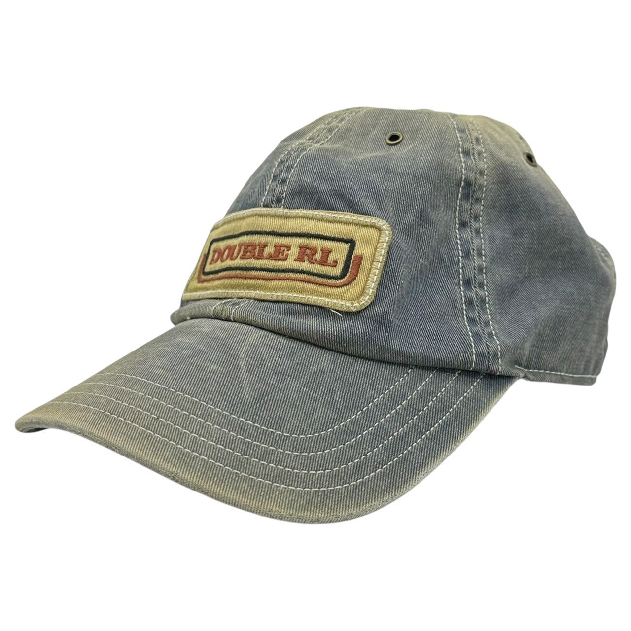 RRL(ダブルアールエル) Vintage processed denim logo Tracker cap ヴィンテージ加工 デニム ロゴ トラッカー キャップ ライトインディゴ