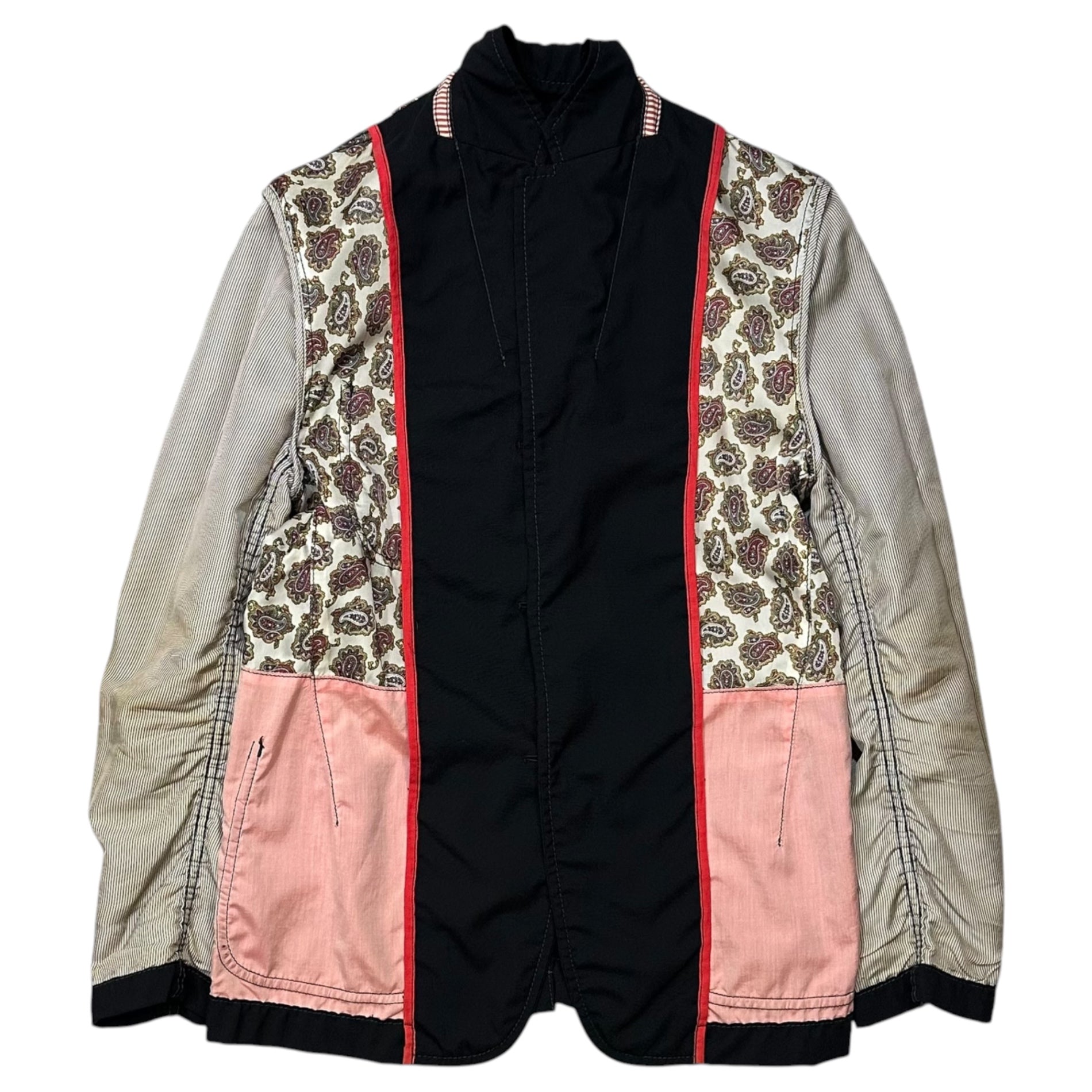 COMME des GARCONS HOMME(コムデギャルソンオム) 2013SS Paisley-Lined 3-Button Casual Jacket 裏地 ペイズリー 3ボタン カジュアル ジャケット HK-J012 XS ブラック AD2012