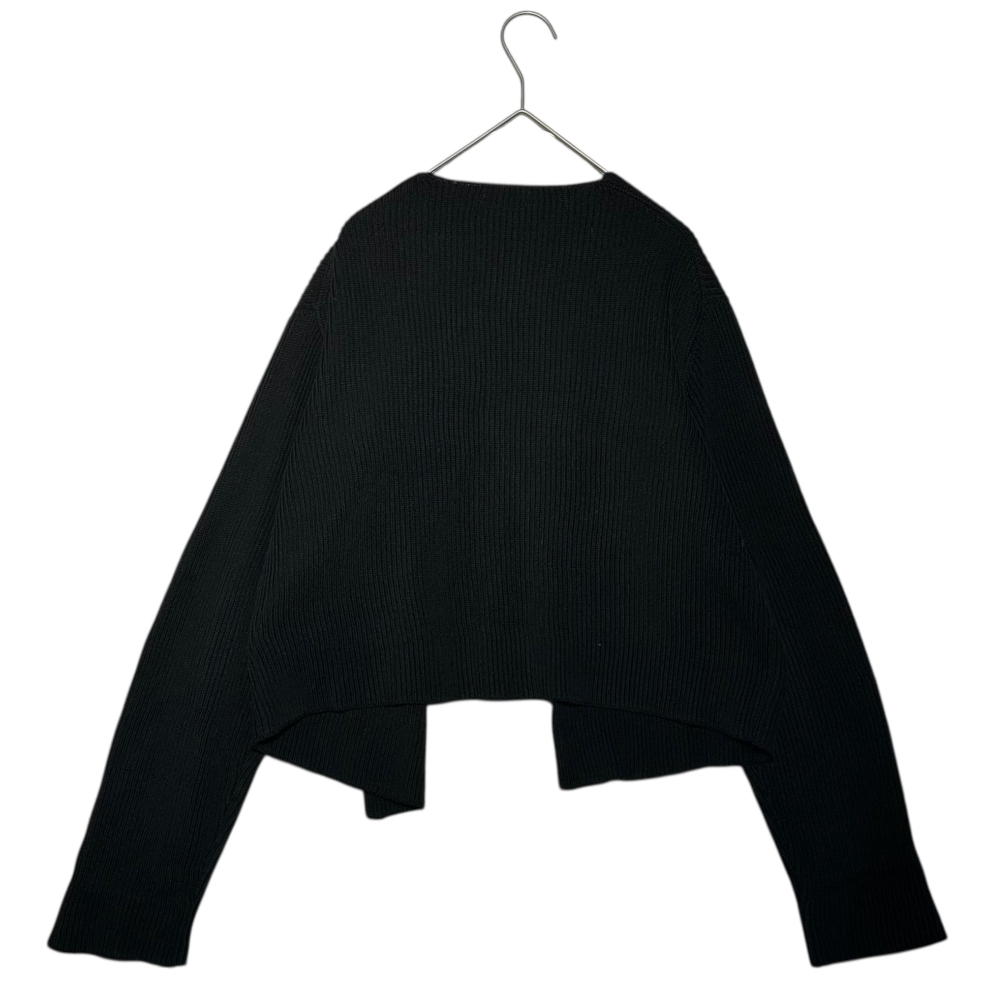 Y's(ワイズ) 90's Buttonless Cotton Knit Cardigan 90年代 ボタンレス コットン ニット カーディガン YO-K22-036 FREE ブラック 男性着用可能