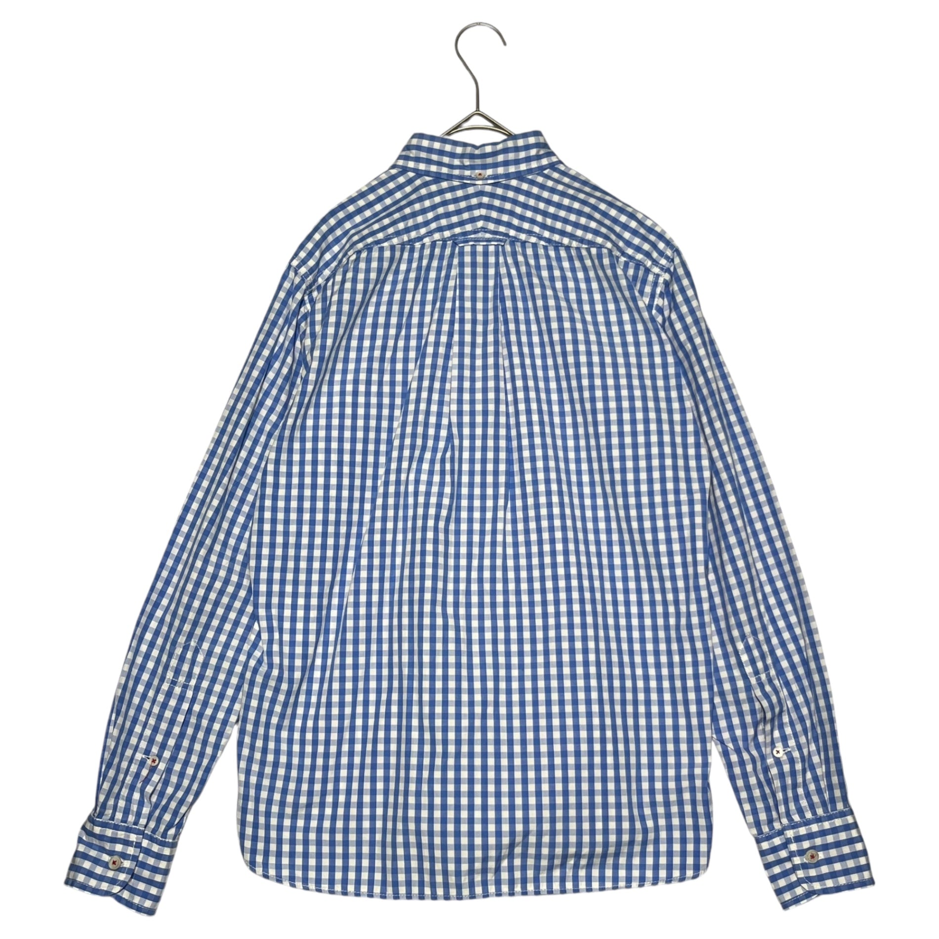 COMME des GARCONS HOMME(コムデギャルソンオム) 13SS Gingham check button down long sleeve shirt ギンガムチェック ボタンダウン 長袖 シャツ HJ-B028 XS ブルー×ホワイト AD2012