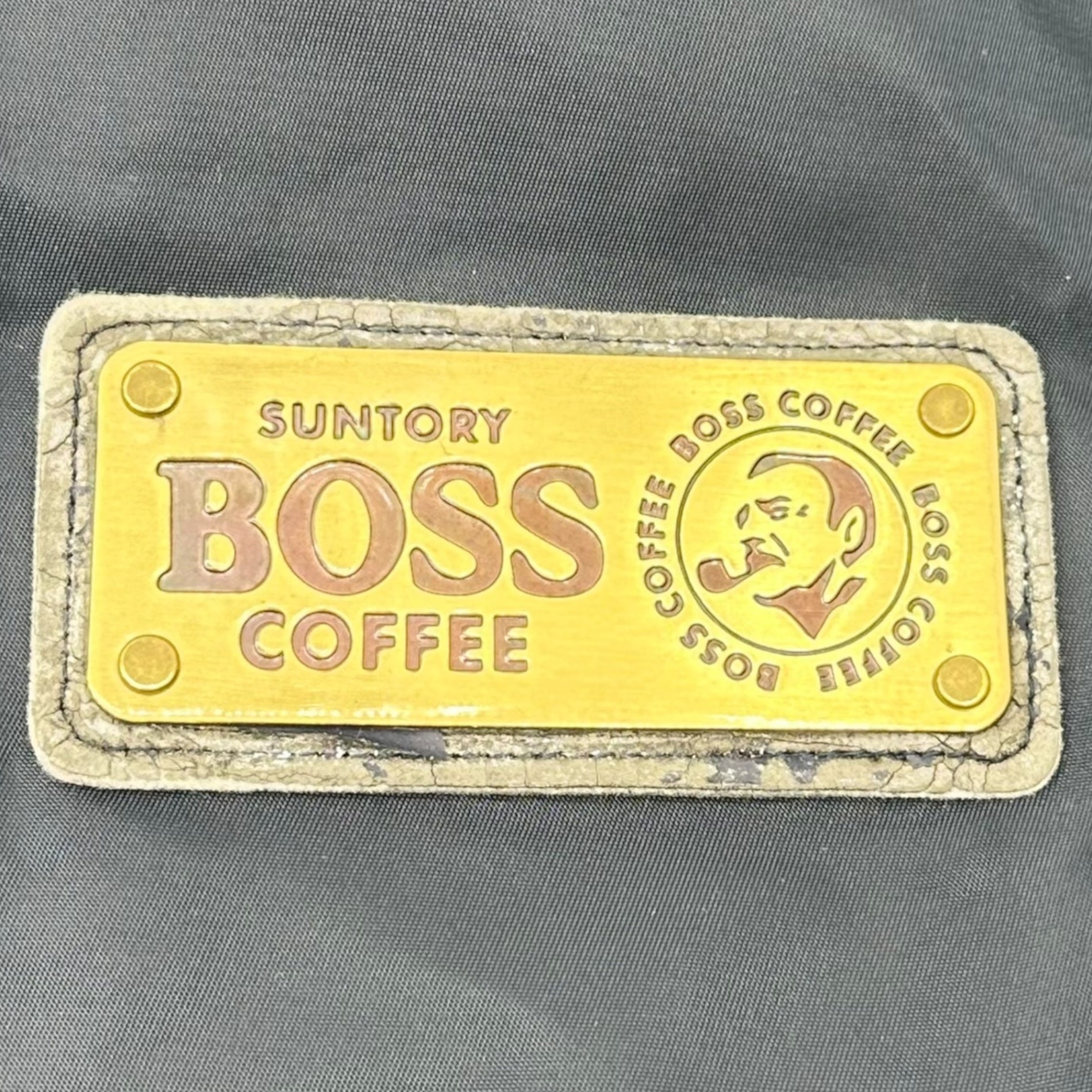SUNTORY(サントリー) ”BOSS” MA-1 Reversible bomber jacket ボス リバーシブル ボンバー ジャケット SCB791 表記無(FREE) ネイビー×ゴールド 古着 ブルゾン 企業物