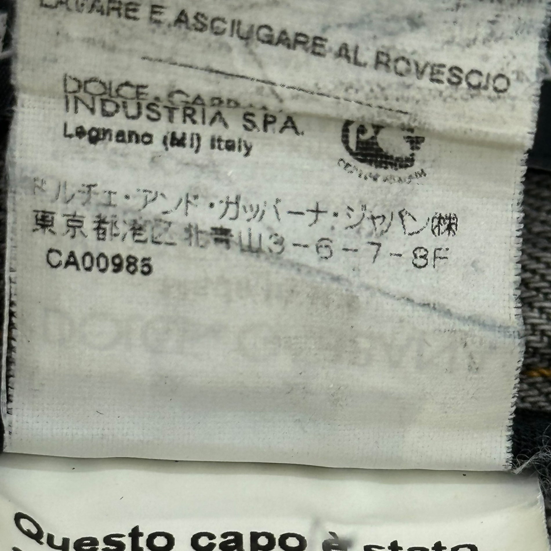 DOLCE&GABBANA(ドルチェ&ガッバーナドルガバ) Bleached damaged processed straight-leg denim pants ブリーチ ダメージ 加工 ストレート デニム パンツ G46KTD G8E15 44(XS程度) グレー