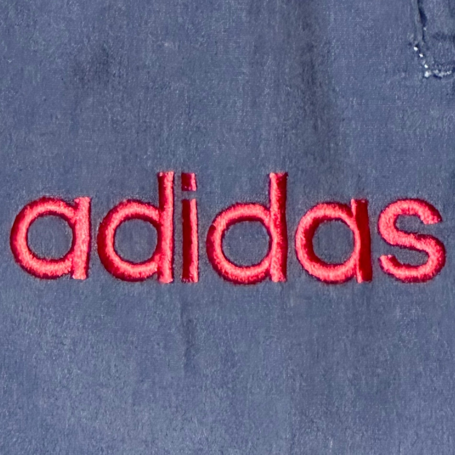 adidas(アディダス) 90's Brand Logo Embroidered Easy Tech Pants ブランドロゴ刺繍 イージー テック パンツ D7 F186 L~XL程度 ブルー×レッド