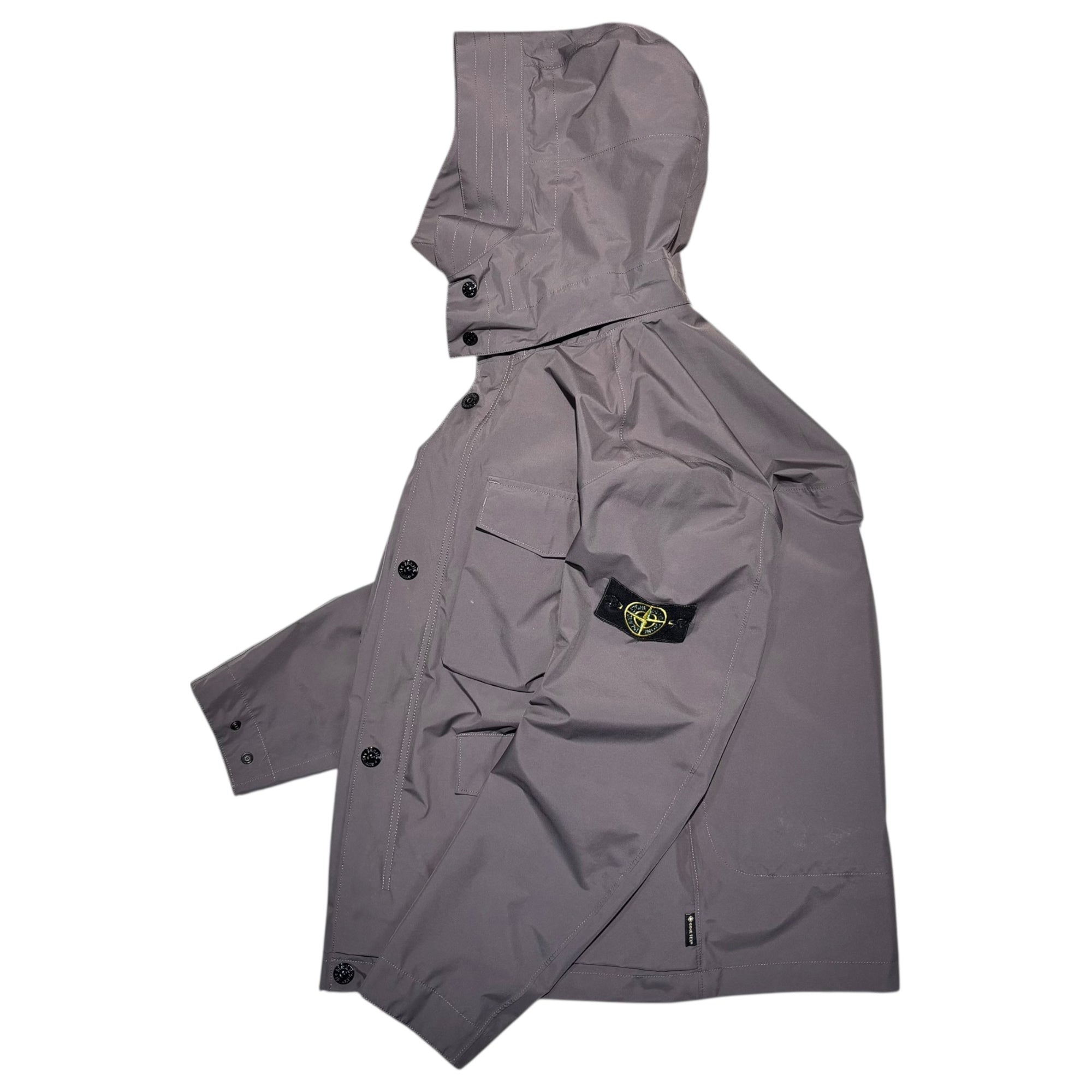 STONE ISLAND(ストーンアイランド) 19SS GORE-TEX PACKABLE HOODED JACKET ゴアテックス パッカブル フーデッド ジャケット 701542820 L チャコールグレー マウンテンパーカー ポーチ
