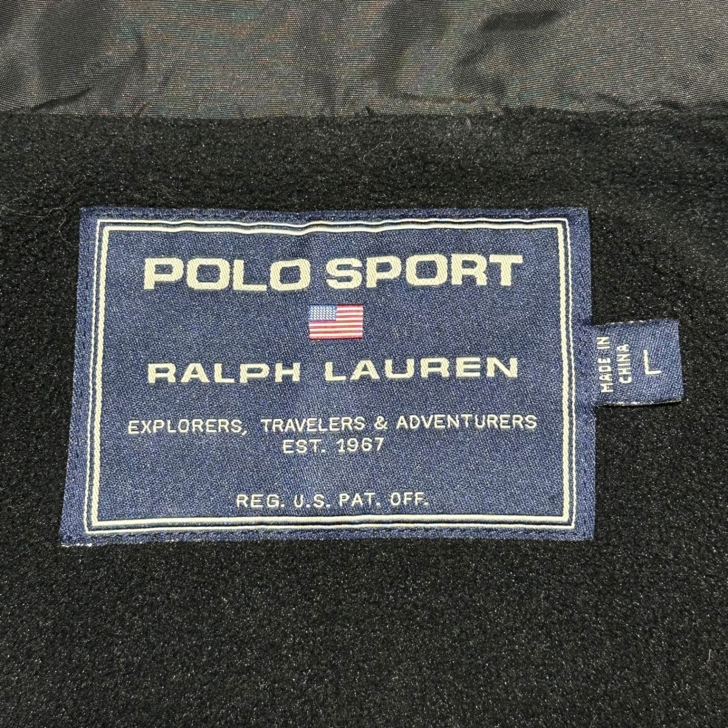 POLO SPORT(ポロスポーツ) 90's Logo Patch Mountain Parka ロゴ ワッペン マウンテンパーカー 2534-7703 L ブラック 90年代 ヴィンテージ ナイガイ