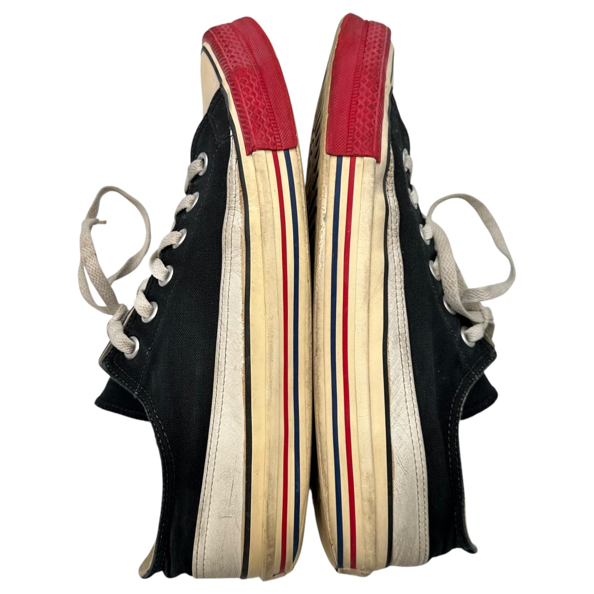 UNDERCOVER(アンダーカバー) 96AW WIRE Period Toe-Painted All Star Type Low-Cut Sneakers ワイヤー期 つま先塗装 オールスター タイプ ローカットスニーカー L(27.5~28.0cm程度) ブラック×ホワイト×レッド 1996年 初期アイテム 稀少 AS型