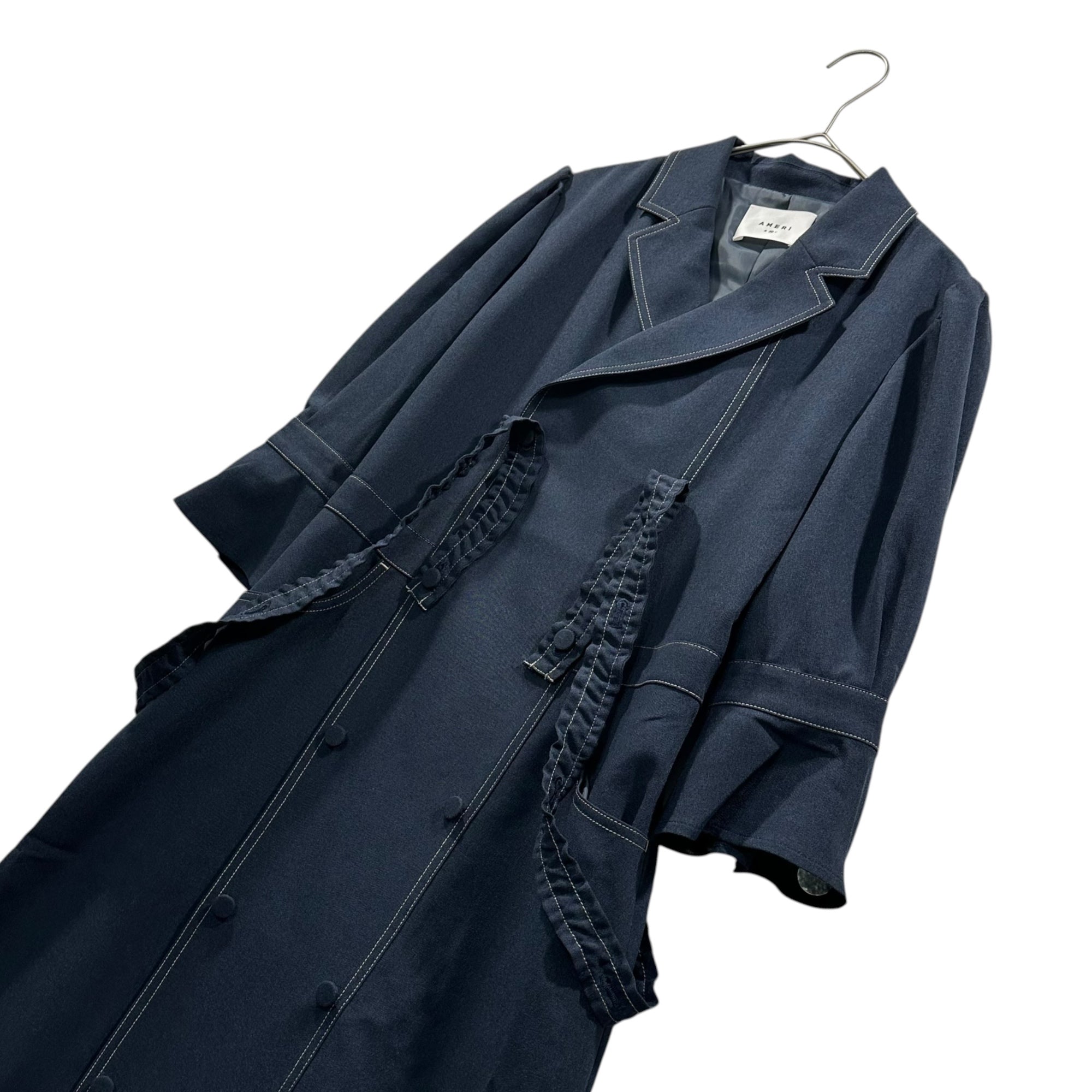 AMERI(アメリ) 2021SS Tailored Suspender Dress テーラー サスペンダー ドレス 01110920701 ネイビー