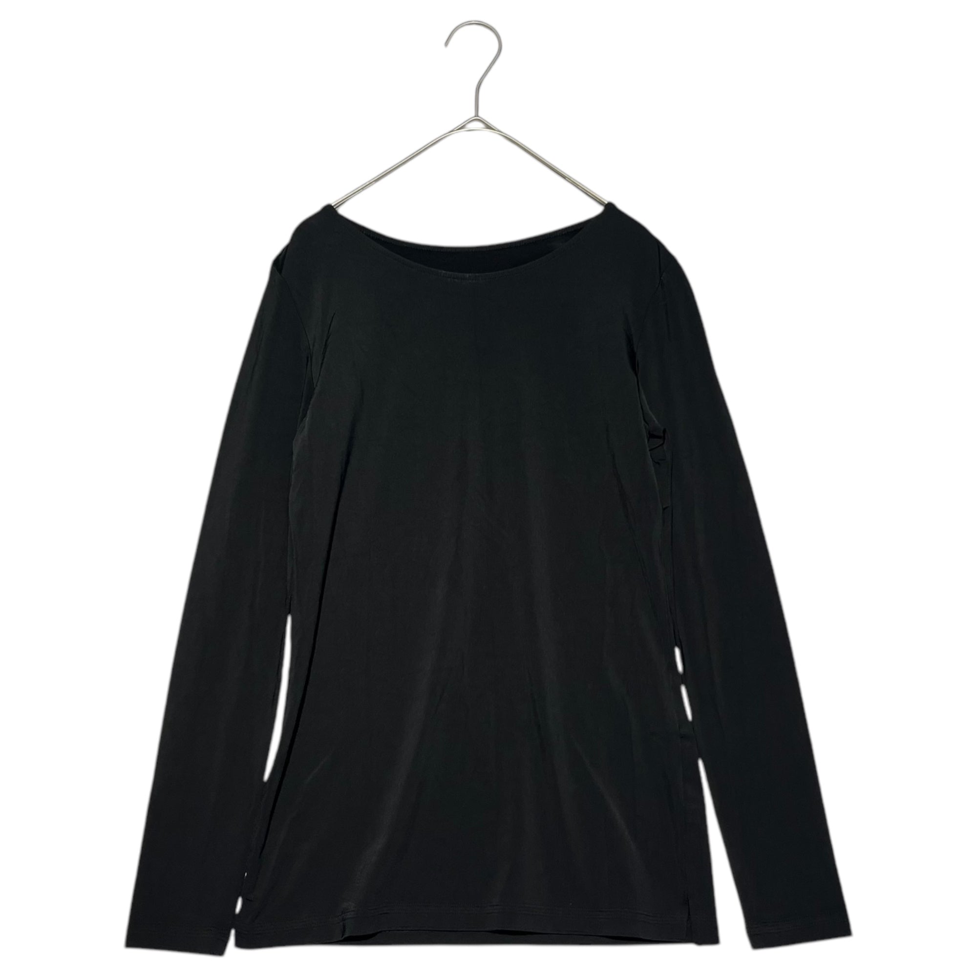 YOHJI YAMAMOTO NOIR(ヨウジヤマモトノアール) Stretch crew neck long sleeve cut and sew ストレッチ クルーネック 長袖 カットソー NU-T20-204 3 ブラック