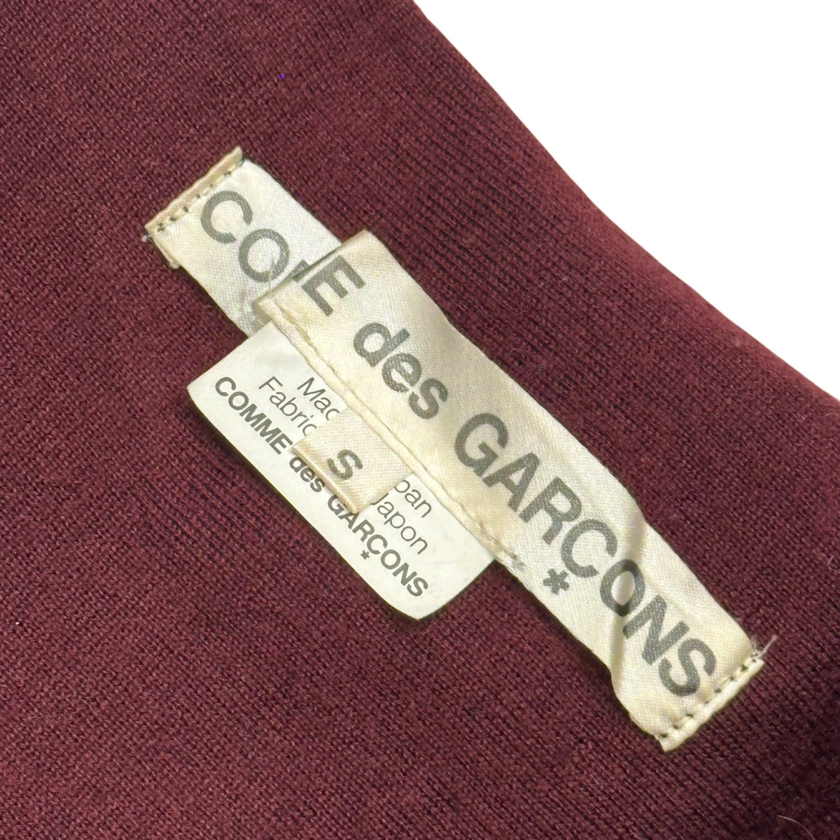 COMME des GARCONS(コムデギャルソン) 2009AW Contrast-Color Layered Button-Front Knit Cardigan 切替 レイヤード ボタン ニット カーディガン GD-N008 FREE カーキ×ネイビー×ワインレッド AD2009 00s アーカイブ