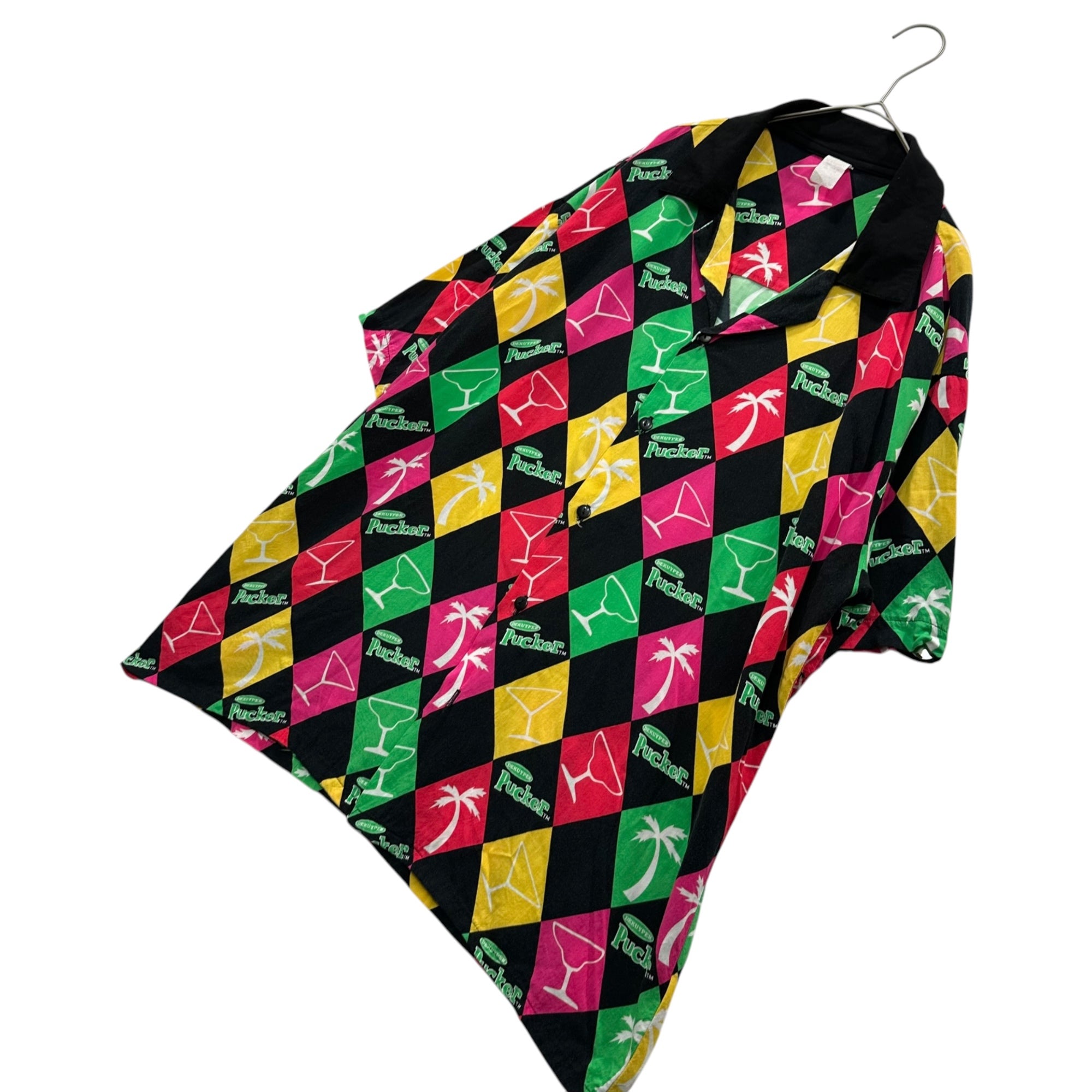 VINTAGE(ヴィンテージ) 1990's Pucker All-Over Print Hawaiian Shirt 総柄 ハワイアン シャツ XL マルチカラー