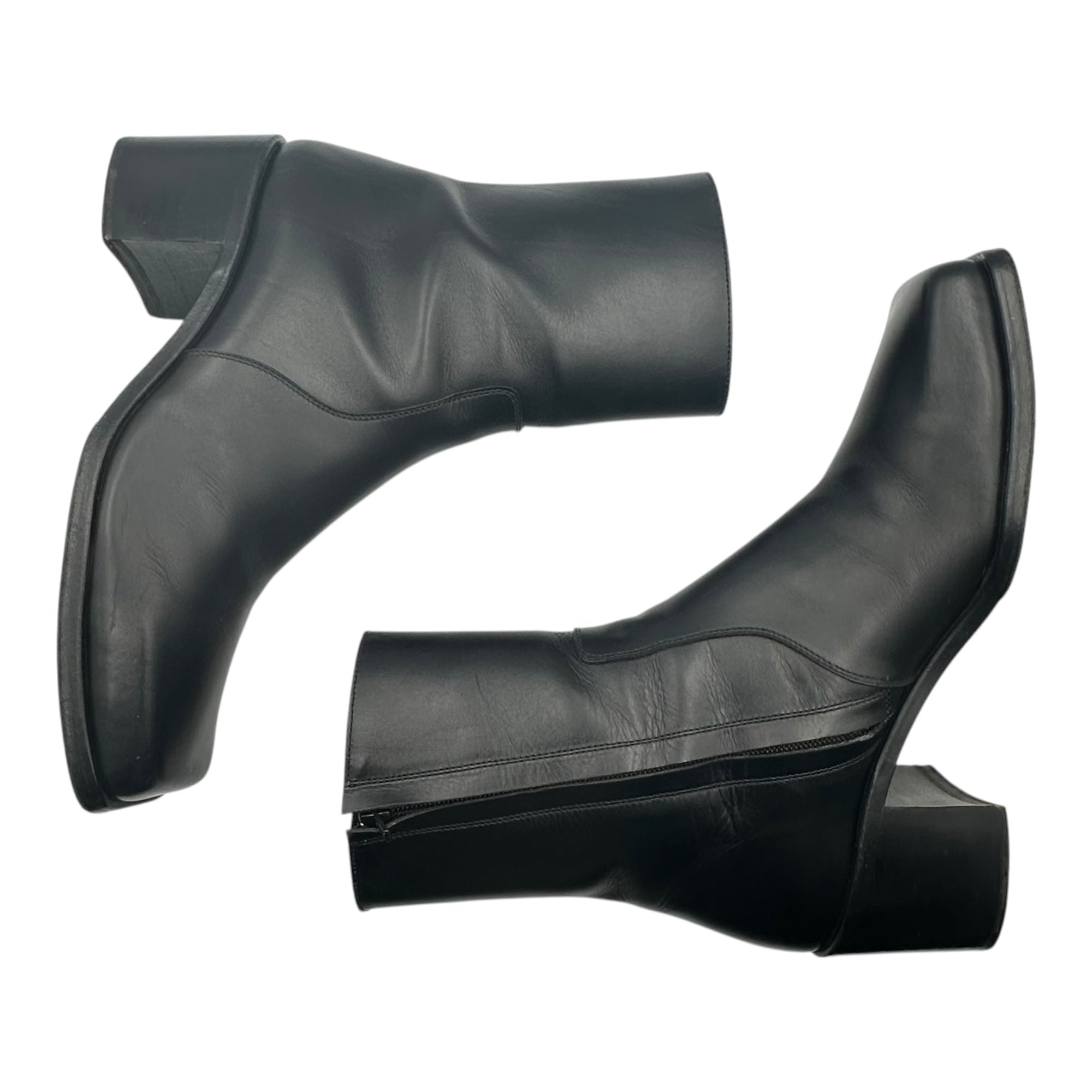 JOHN LAWRENCE SULLIVAN(ジョンローレンスサリバン) Square-toe heeled boots スクエア トゥ ヒール ブーツ ブラック