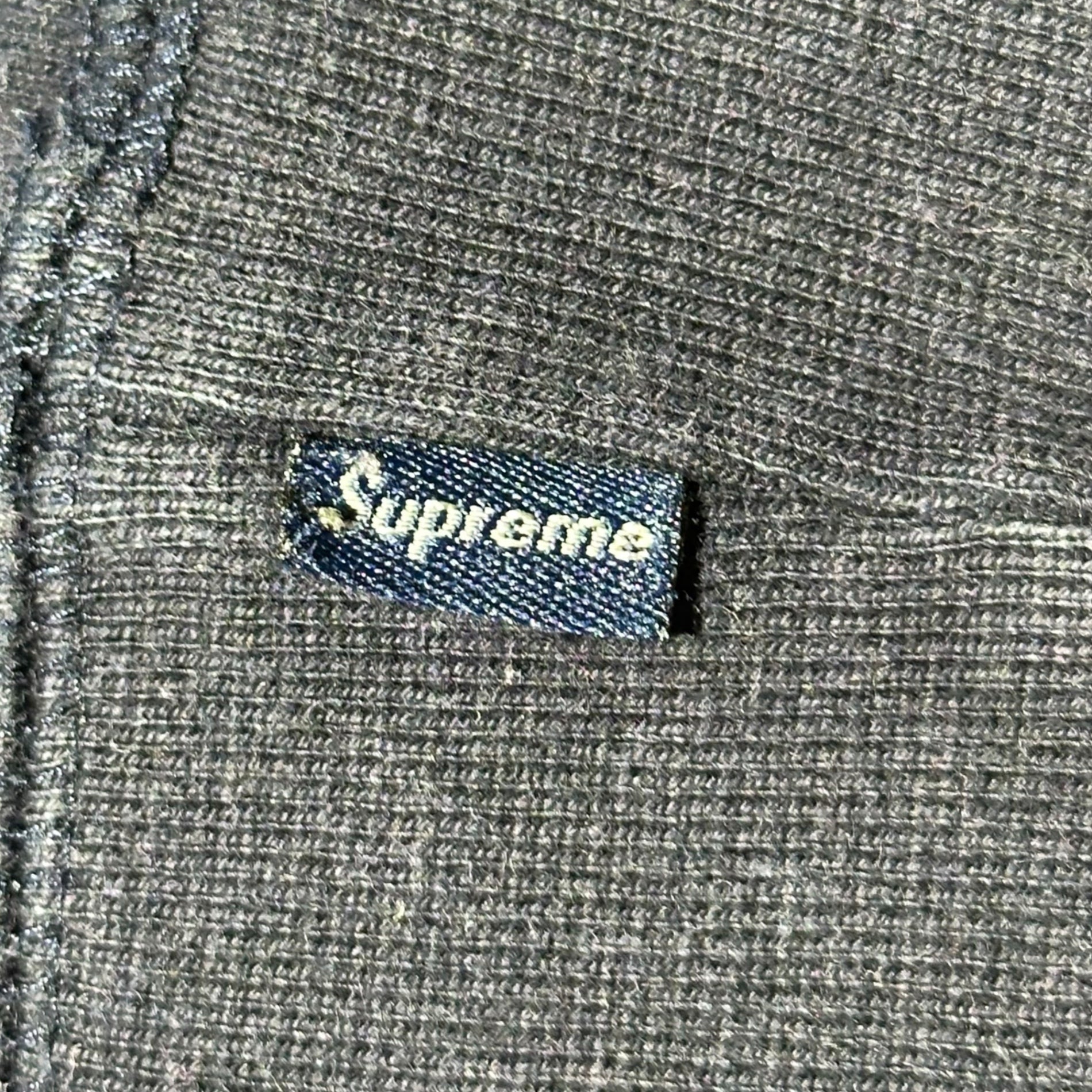 SUPREME(シュプリーム) 13AW Heather Crewneck ロゴ 刺繍 クルーネック スウェット M ネイビー 13FW