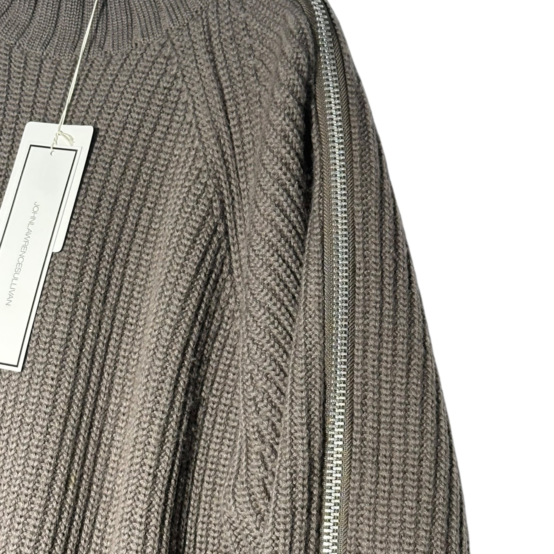 JOHN LAWRENCE SULLIVAN(ジョンローレンスサリバン) 20AW ZIPPED KNIT SWEATER ジップ ニット 4A001-0121-26 S グレージュ