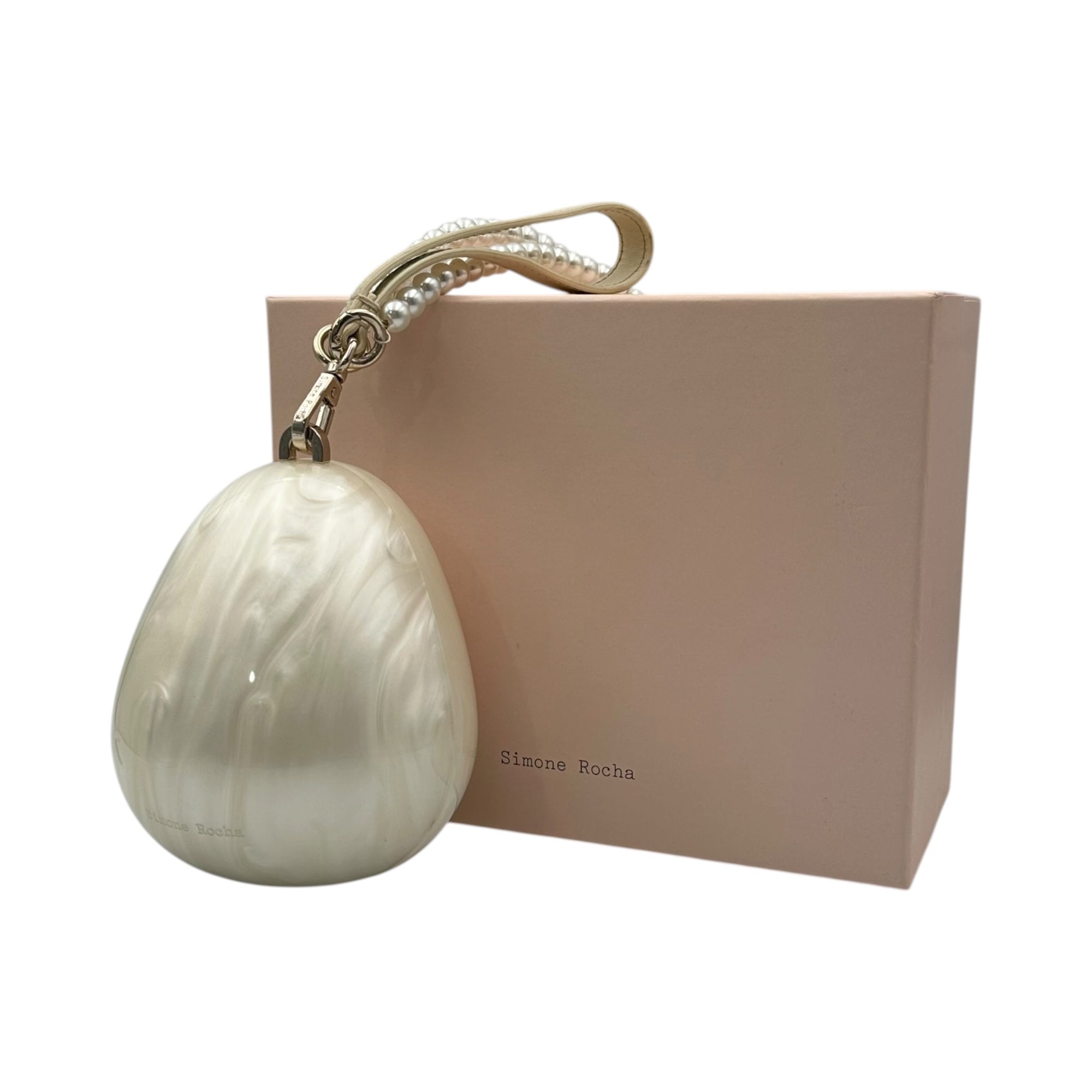 Simone rochaエッグバッグ Simone Rocha(シモーンロシャ) MICRO EGG BAG W/ PEARL CROSSBODY