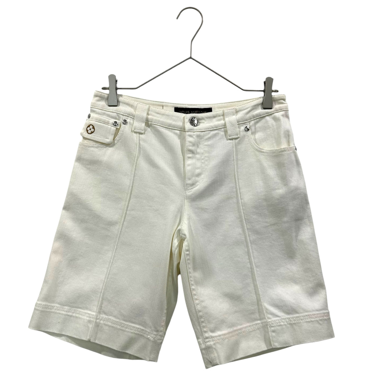 LOUIS VUITTON(ルイヴィトン) Monogram Embroidered White Denim 