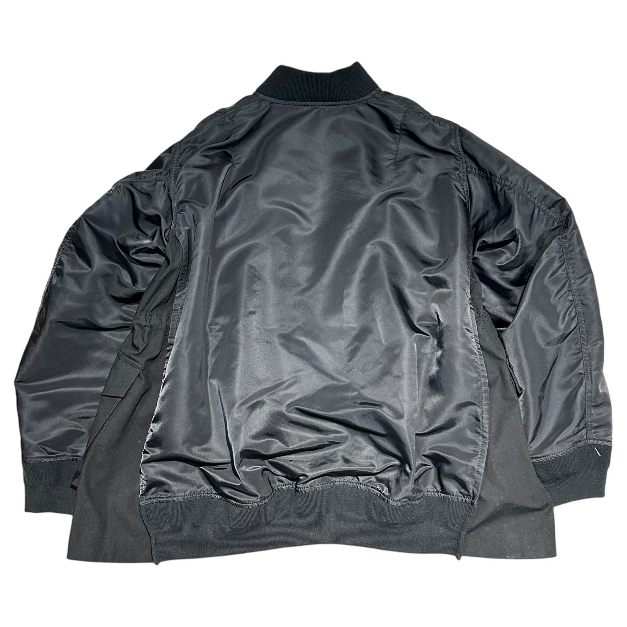 sacai(サカイ) 21AW NYLON TWILL BLOUSON MA-1 ナイロン ツイル ブルゾン 21-05692 3(L程度) ブラック ジャケット