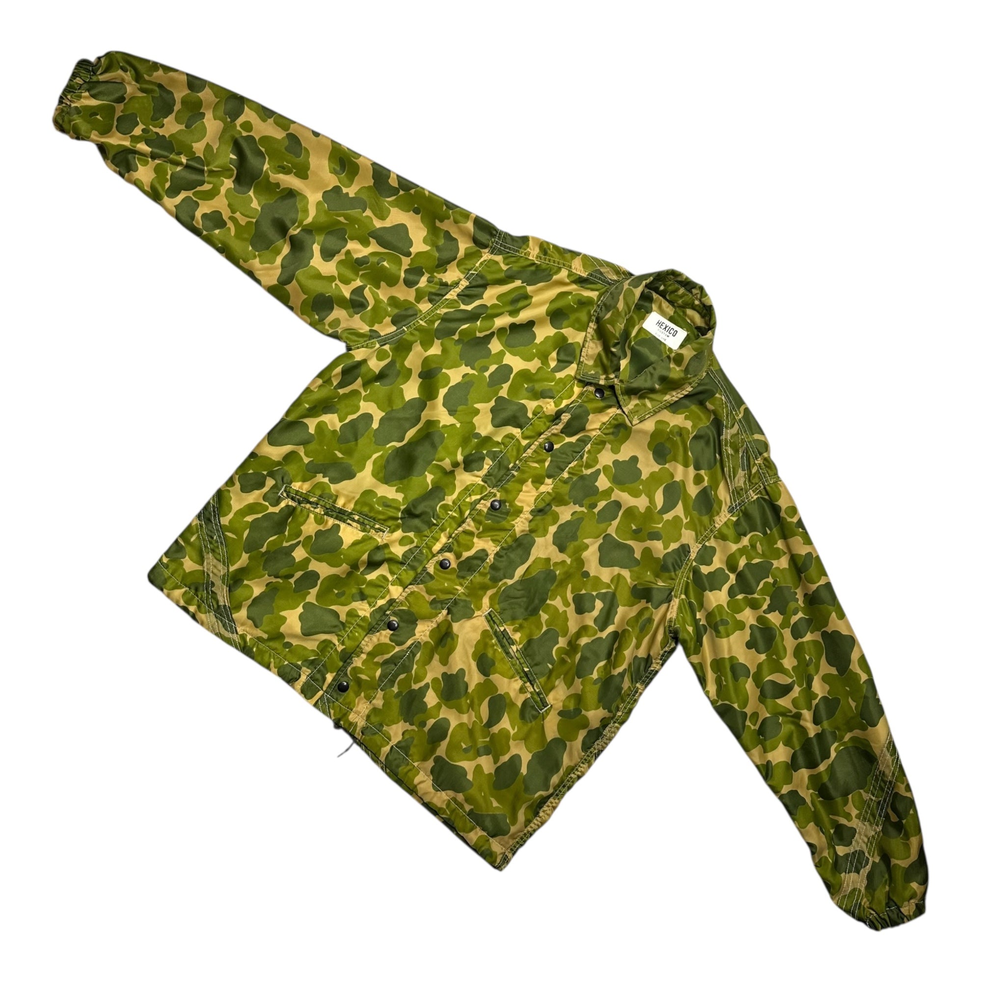 HEXICO(ヘキシコ) FORT Exclusive Coach Jacket EX. ”1950s US Military Duck Hunter Camo Parachute” フォート限定 コーチジャケット 1950年代 アメリカ軍 ダック ハンター カモフラージュ パラシュート STYLE：7003 ONE SIZE ベージュ×カーキ 完売品