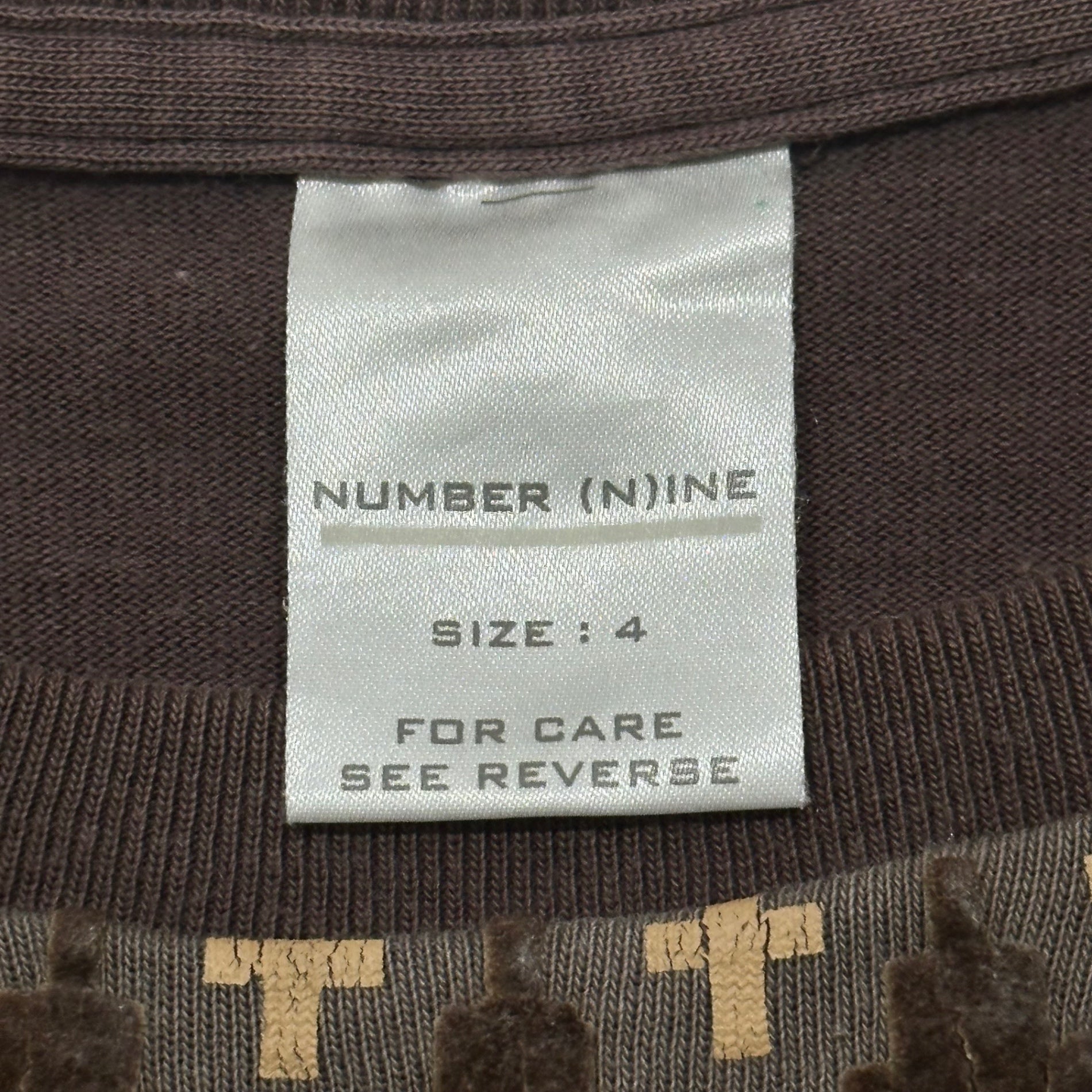 NUMBER (N)INE(ナンバーナイン) 2002AW ”NOWHERE MAN” Nordic L/S Tee ジョージ期 ノルディック 長袖 Tシャツ 4 ブラウン 00's ノーウェアマン
