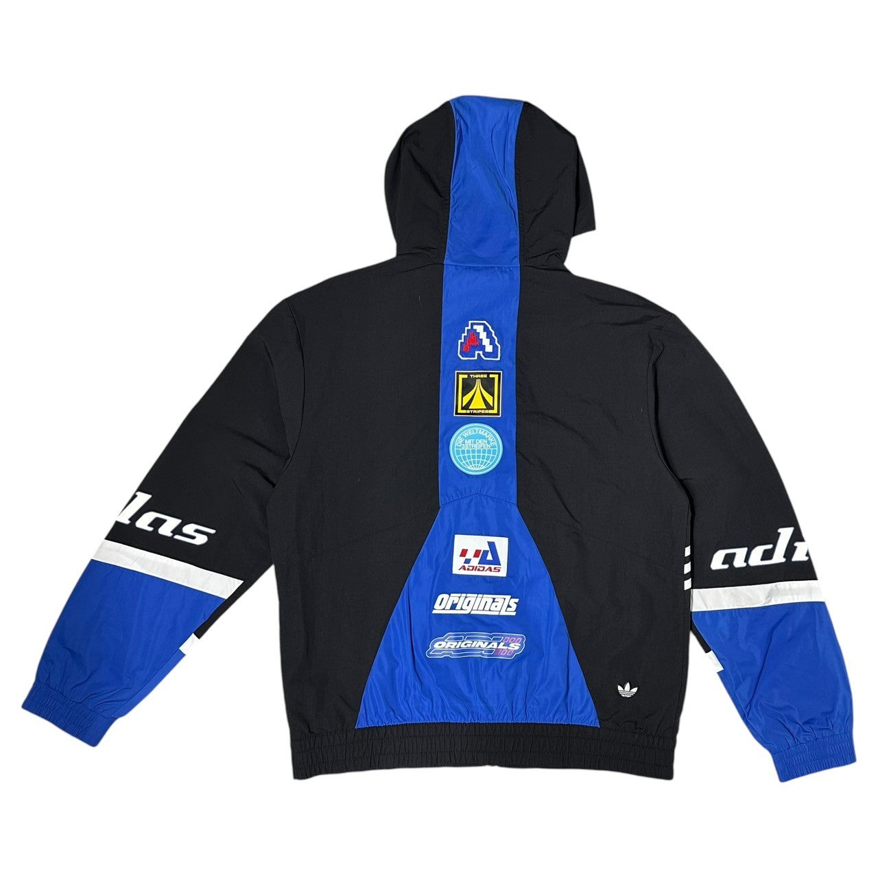 adidas(アディダス)  5-TOOL Wind Jacket Pants Setup 中綿 ナイロン ジャージ セットアップ FS3734 FS3743 M ネイビー×レッド パーカー パンツ スポーツ ウエア 上下