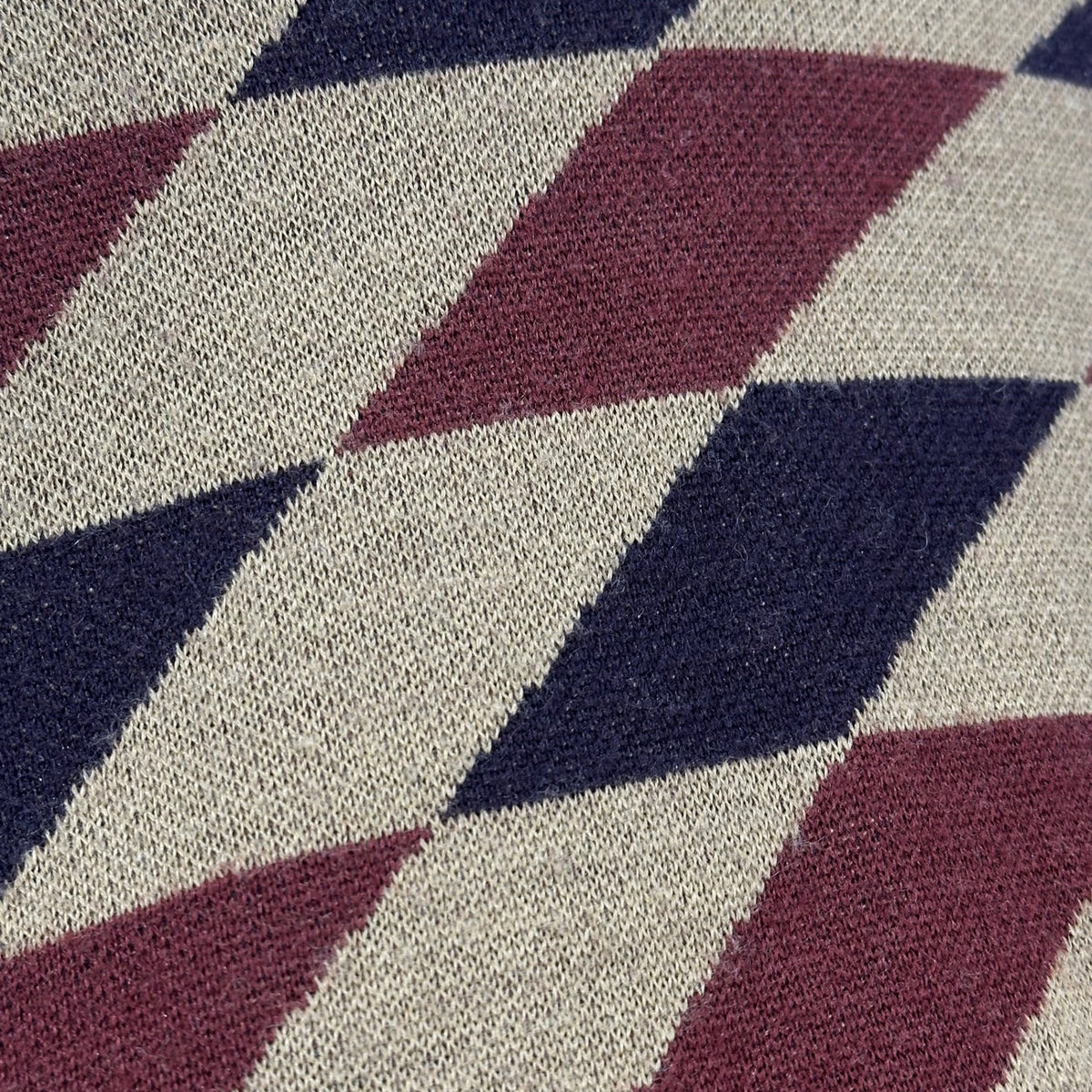 N.HOOLYWOOD(エヌハリウッド ミスターハリウッド) 2009AW V-Neck Diagonal Argyle Knit V ネック 斜め アーガイル ニット 192-KT13 36 ブラウン