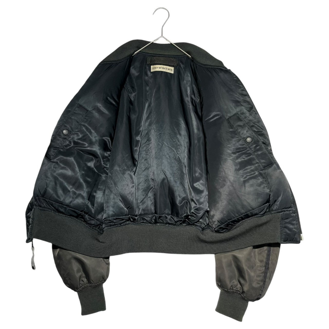 ISSEY MIYAKE MEN(イッセイミヤケメン) 96AW Archive Parachute Cargo Bomber Jacket  アーカイブ パラシュート カーゴ ボンバー ジャケット ME63-FC460 M グレー×ネイビー